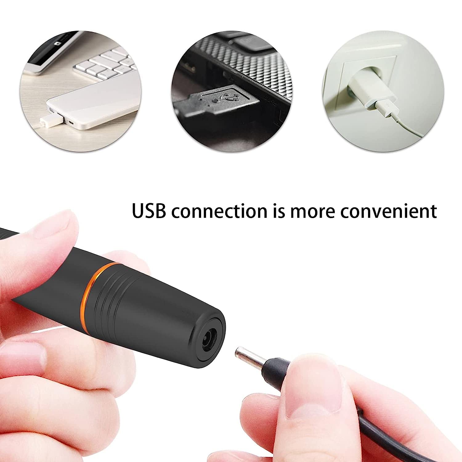 Portable Nail Drill Machine 18000 RPM for Home & Salon Use - Black