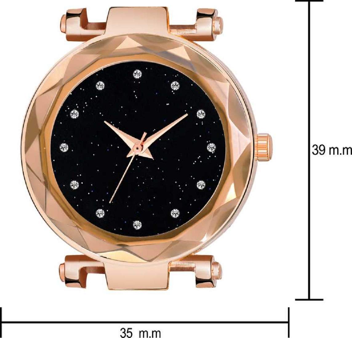 Fuerdanni Women's Luxury Mesh Magnetic Buckle Starry Sky Quartz Watch - Galaxy Black | Elegant Fashion Accessory for Office, Party & Everyday Wear