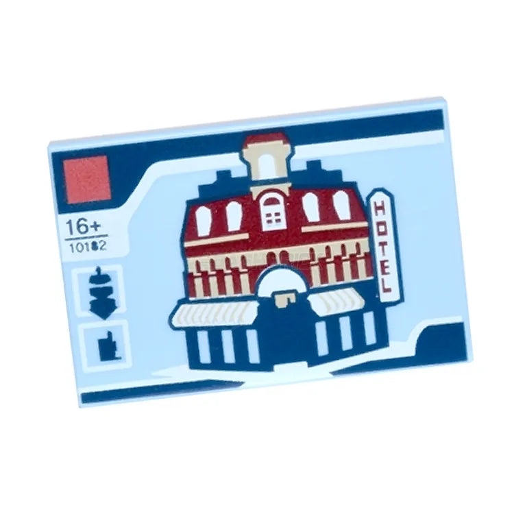 LEGO Minifigure Accessory - 2x3 Printed Tile (26603pb001) for Cafe Corner Set 10182 | Perfect for LEGO Builders & Collectors | Great for Custom LEGO City Scenes & Miniature Displays