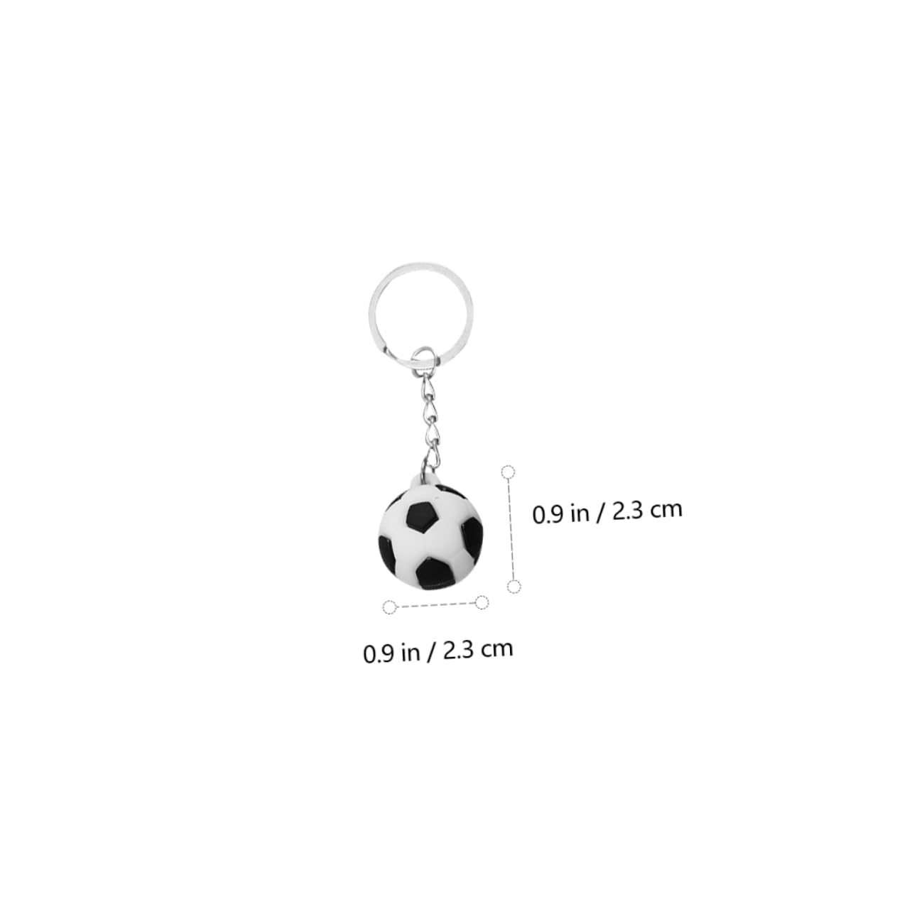 Kisangel 5 Sets Soccer Ball Keychain - Football Design Keyrings for Luggage, Backpack, Purse & Car Keys (10pcs x 5) - Perfect for Sports Fans, Gifts & Travel Accessories