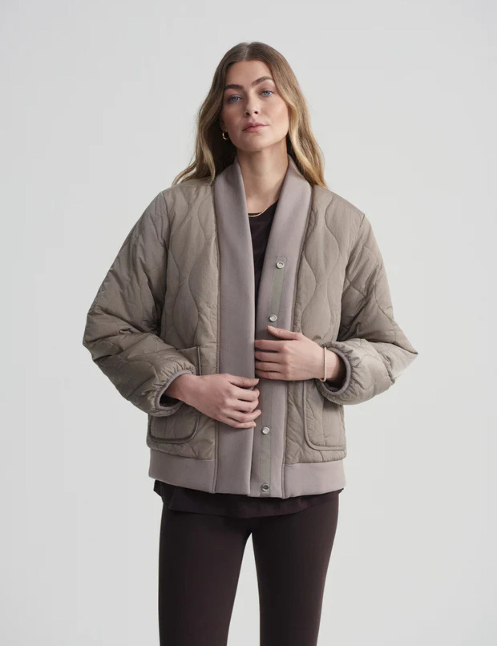 Joanna Reversible Jacket - Lightweight Waterproof Windbreaker for Women | Fungi/Coffee Quartz Colors | Perfect for Hiking, Travel & Outdoor Adventures