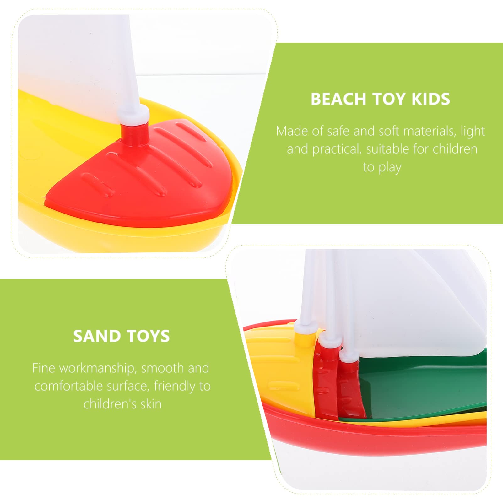 Totority 3-Piece Mini Sailing Boat Toys Set - Waterproof Bath Toys for Toddlers & Kids - Fun Bathtub & Beach Water Play for Summer Outdoor Activities