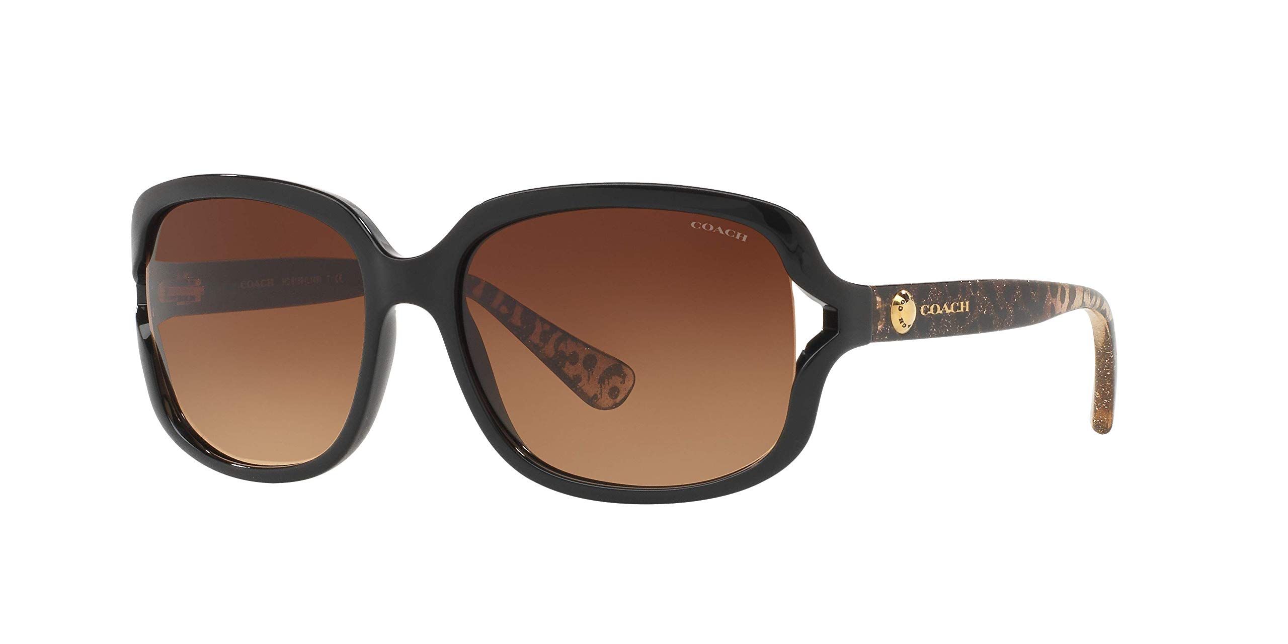 Coach Women's HC8169 Square Sunglasses - UV Protection, Polarized Lenses, Stylish & Lightweight for Outdoor Activities, Driving, and Fashion Accessories