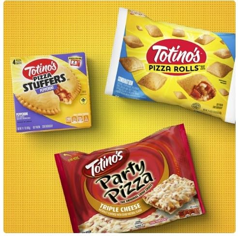 Totino's Pepperoni Pizza Rolls - Frozen Snack, 24.8 oz (50 Count) - Pack of 4 | Quick & Easy Party Food, Game Day Snacks, After-School Treats for Kids