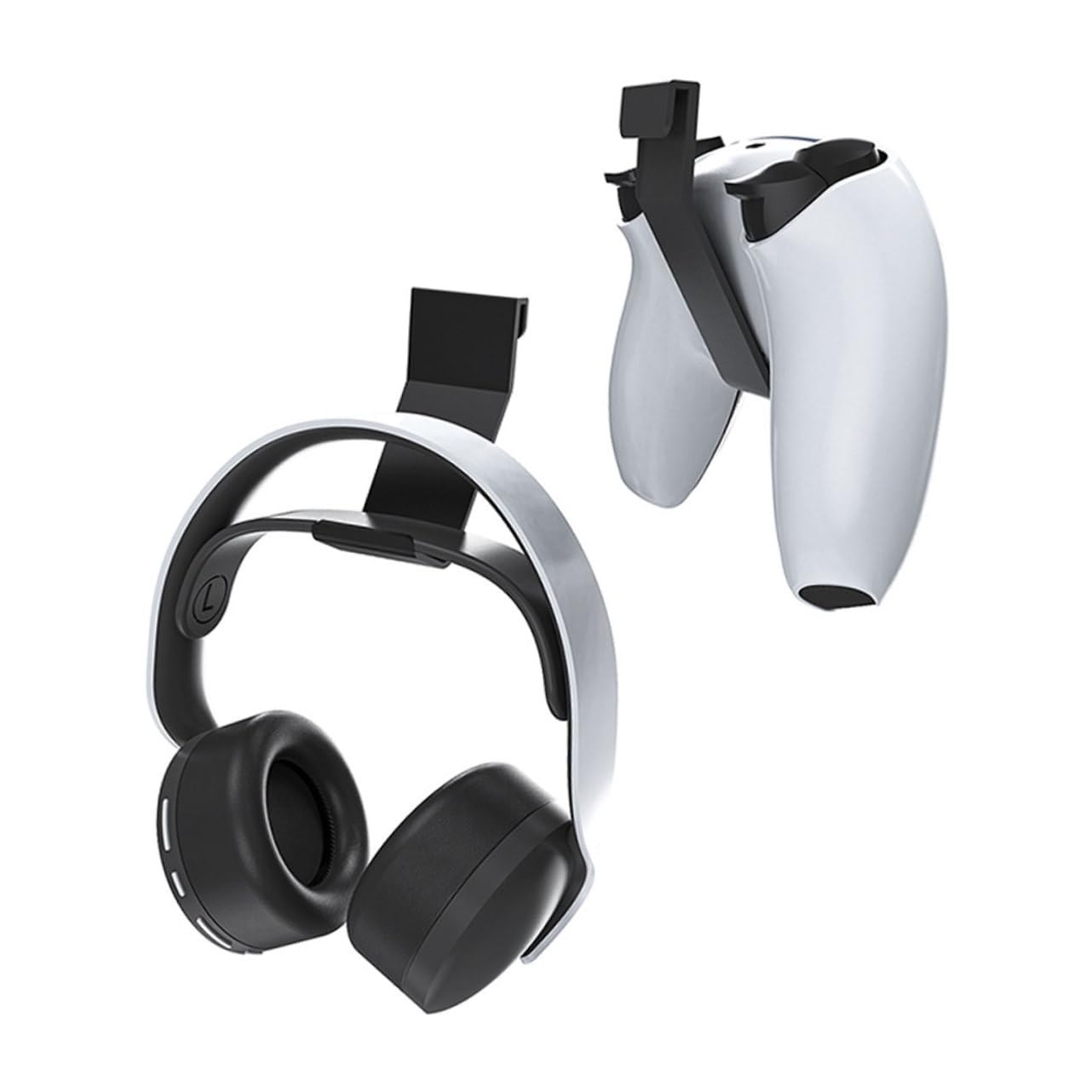 4-Pack Universal Gaming Headset Stand Holder - Durable Headphone Hanger for Desk, Wall Mount Storage Rack - Perfect for Gamers, Office & Home Organization (Black) - Great Gift for Gamers & Tech Enthusiasts