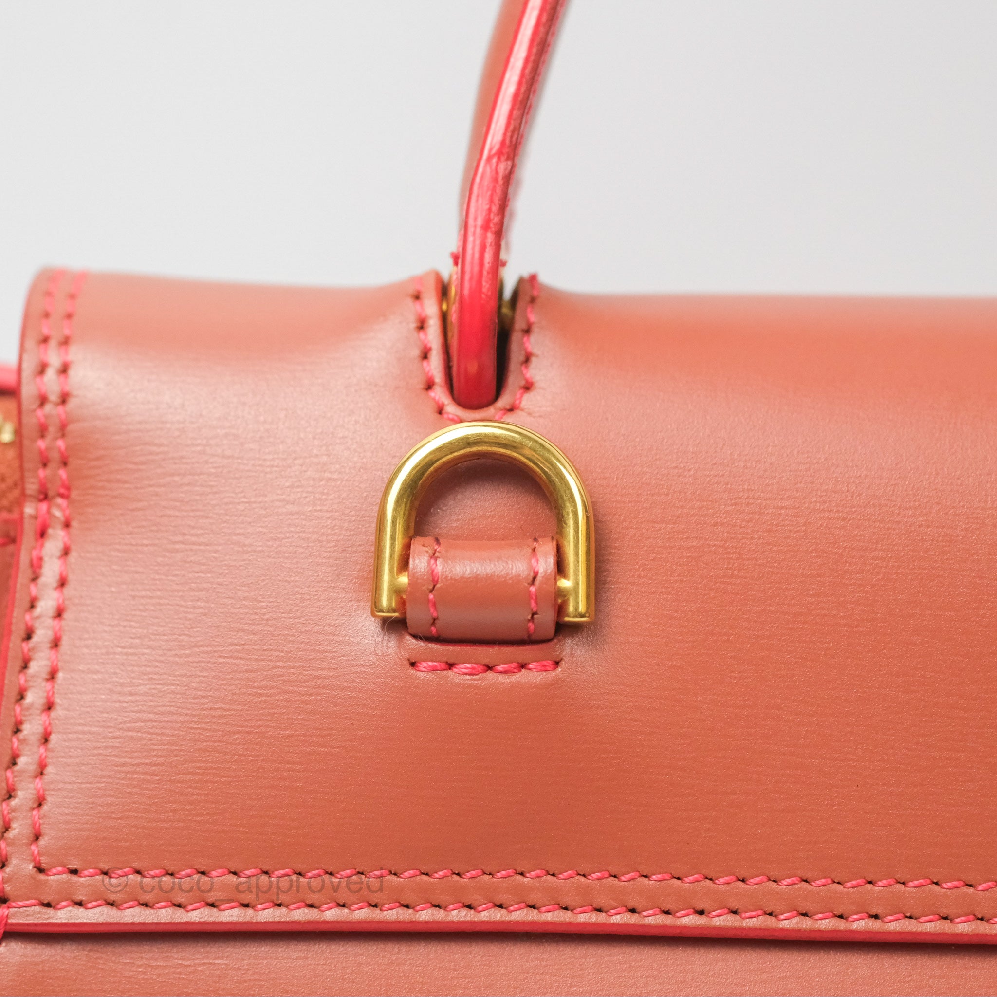 Celine Micro Belt Bag in Terracotta | Smooth Leather with Gold Hardware | Perfect for Work, Travel & Everyday Use