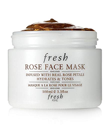 Fresh Rose Face Mask 3.3 oz - Hydrating & Brightening Skincare for Dry & Dull Skin - Perfect for Night Routine & Spa Days