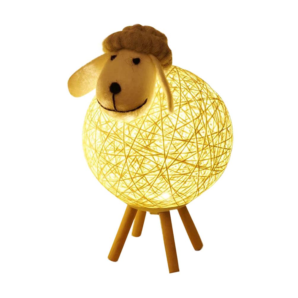 VOSAREA Decorative Sheep Night Light - Cute Animal Lamp for Bedroom, Nursery, Kids Room - Warm White LED Nightlight for Home Decor, Gift Idea & Cozy Ambience