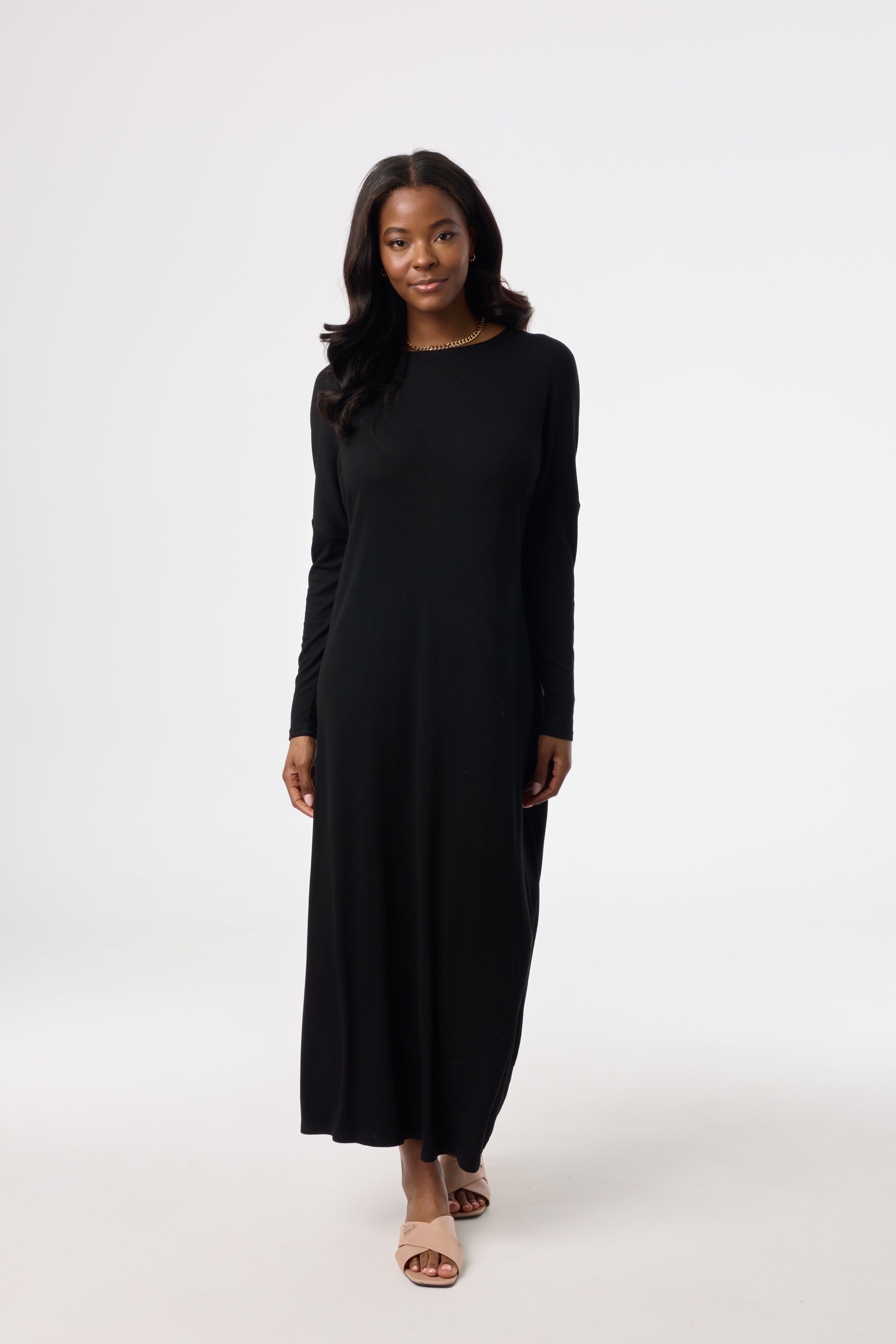 Black Swing Maxi Dress - Elegant Flowy Long Dress for Women | Perfect for Summer, Beach, Parties & Casual Wear