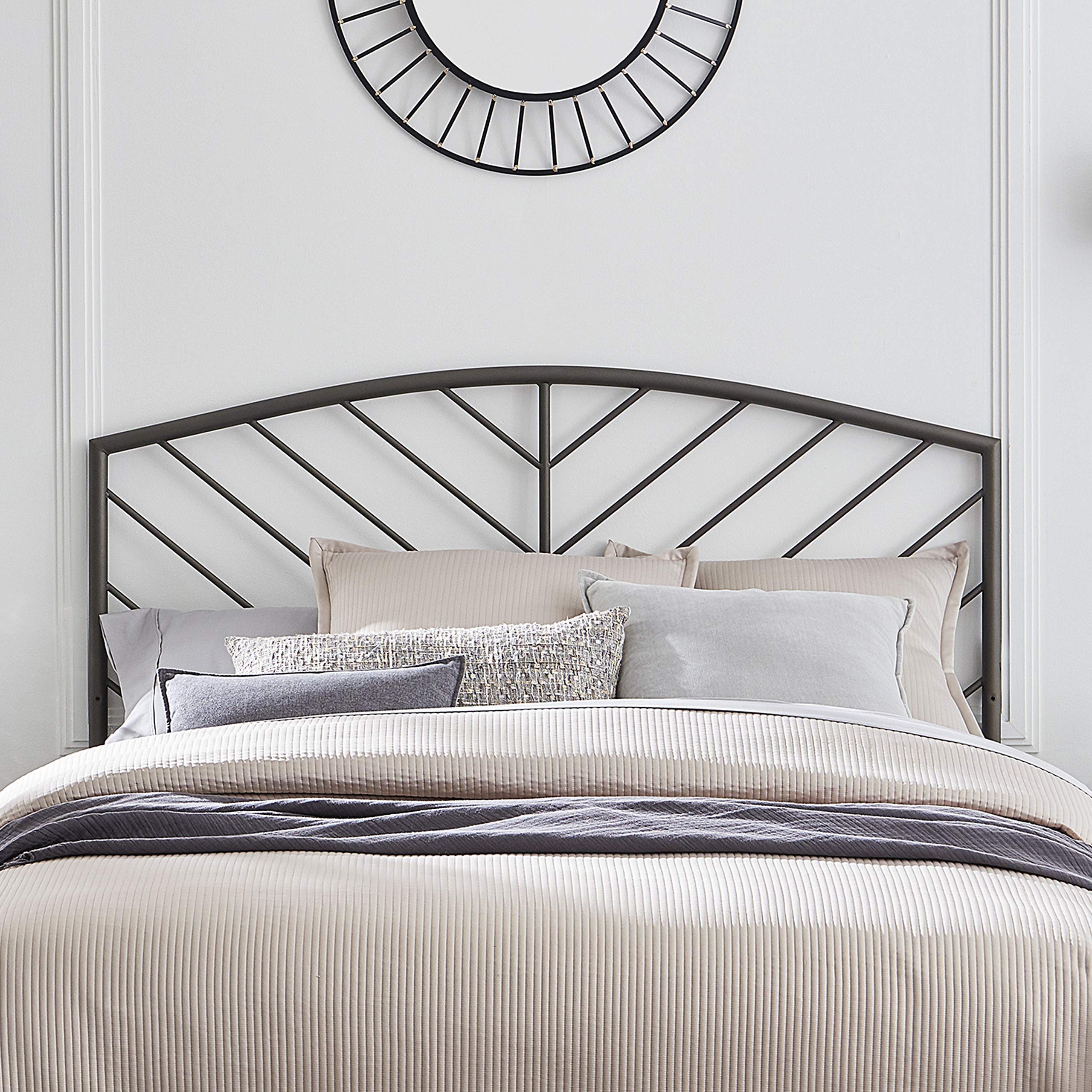 Hillsdale Essex Metal Queen Headboard in Gray Bronze - Elegant Bedroom Decor for Modern and Traditional Homes