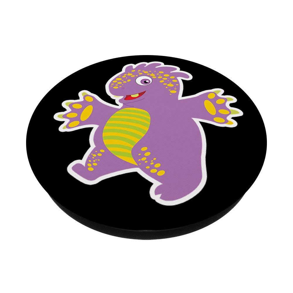 Purple Speckled Dinosaur Monster Plush Toy - Cute Dino Stuffed Animal for Kids' Room Decor, Birthday Gifts & Cuddling Companion