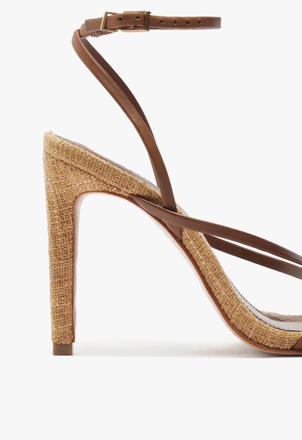 Bari Atanado Leather Sandals with 25mm Heel - Women's Comfortable High Heel Sandals for Summer, Beach, and Casual Outings