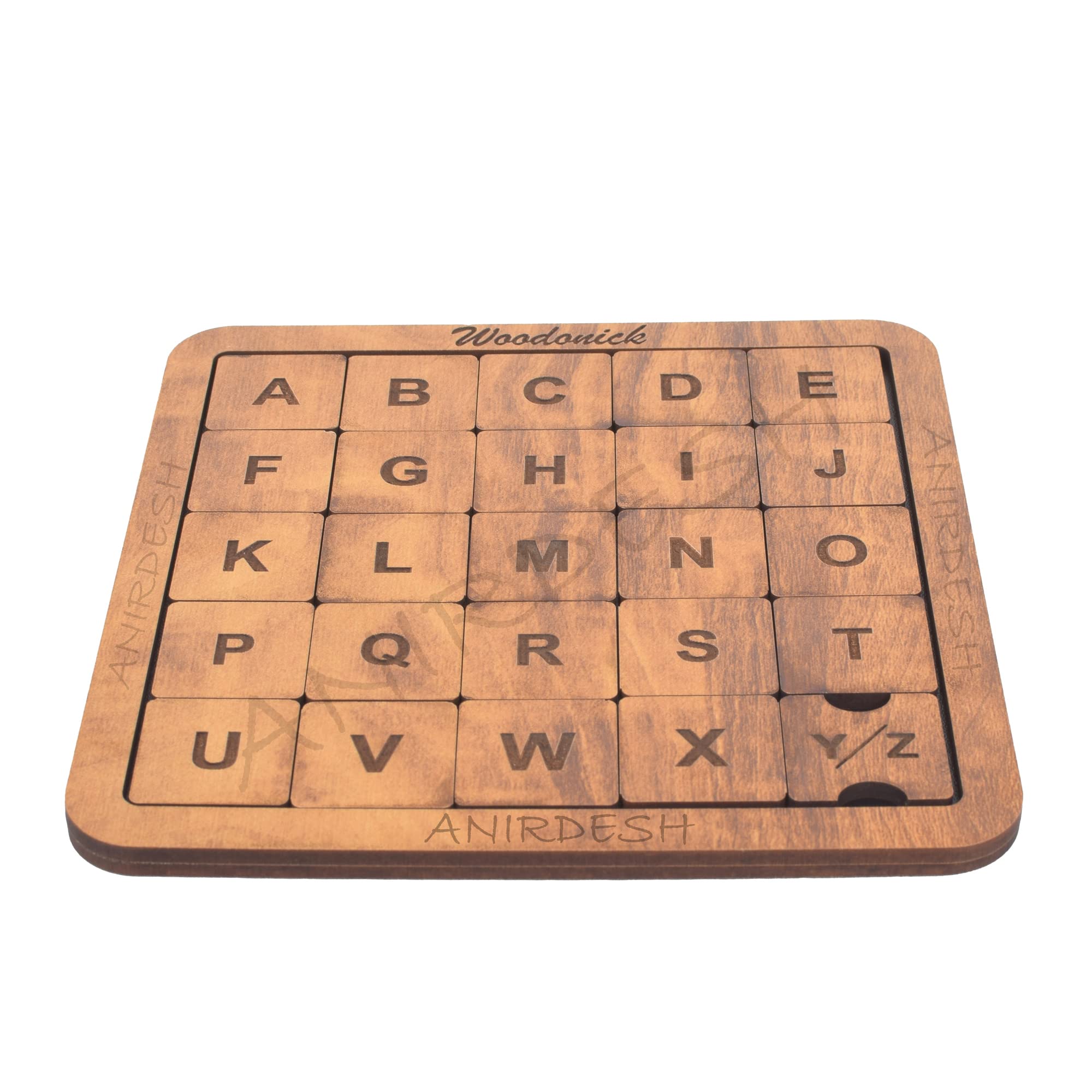 Anirdesh Wooden Mind Bending Puzzle - Brain Teaser IQ Game for Adults & Kids | Alphabet Learning Toy | Perfect for Classroom, Office & Family Game Night