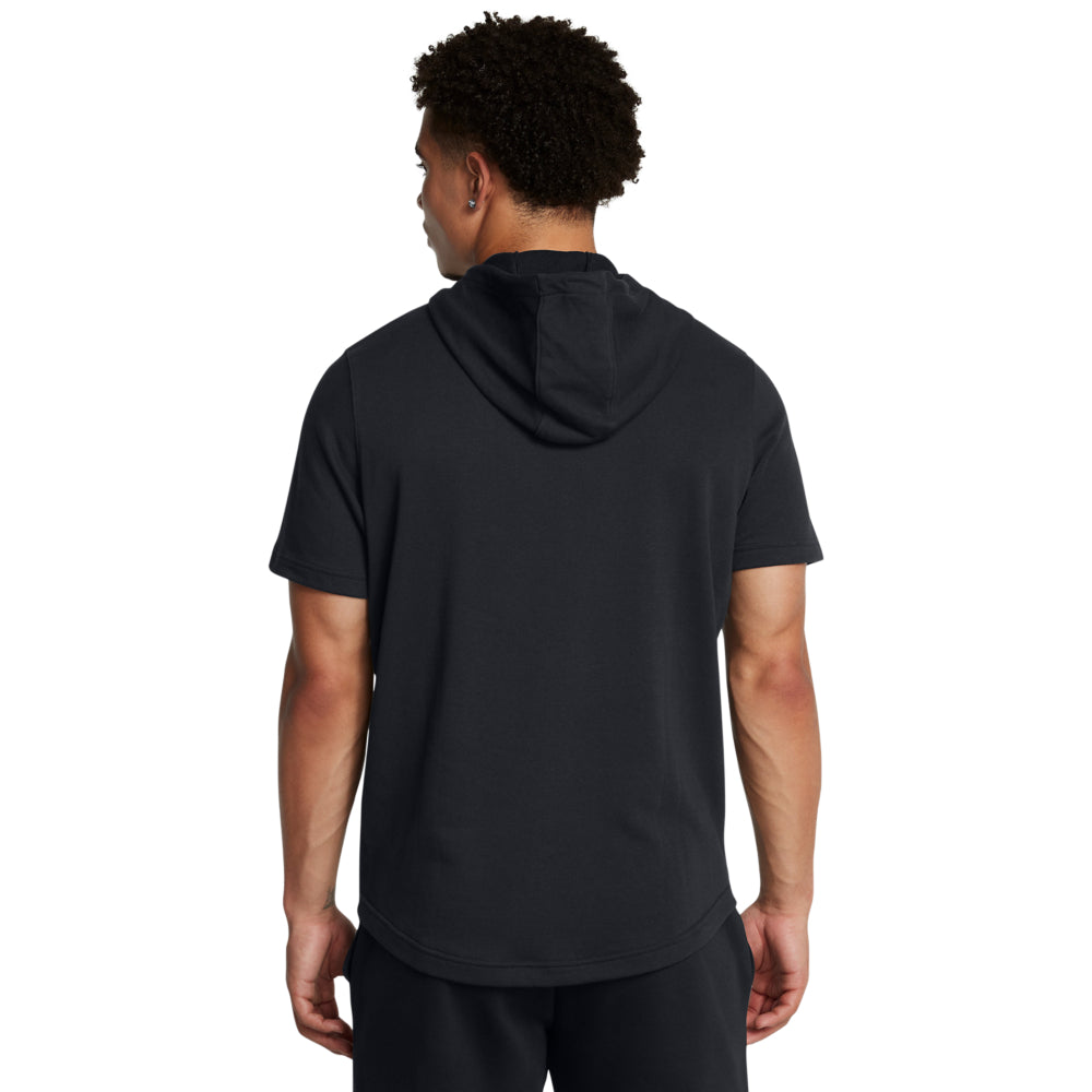 Men's Under Armour Project Rock Terry Hoodie Tee - Moisture-Wicking Workout Hooded Shirt for Gym & Training | Durable & Comfortable Athletic Wear