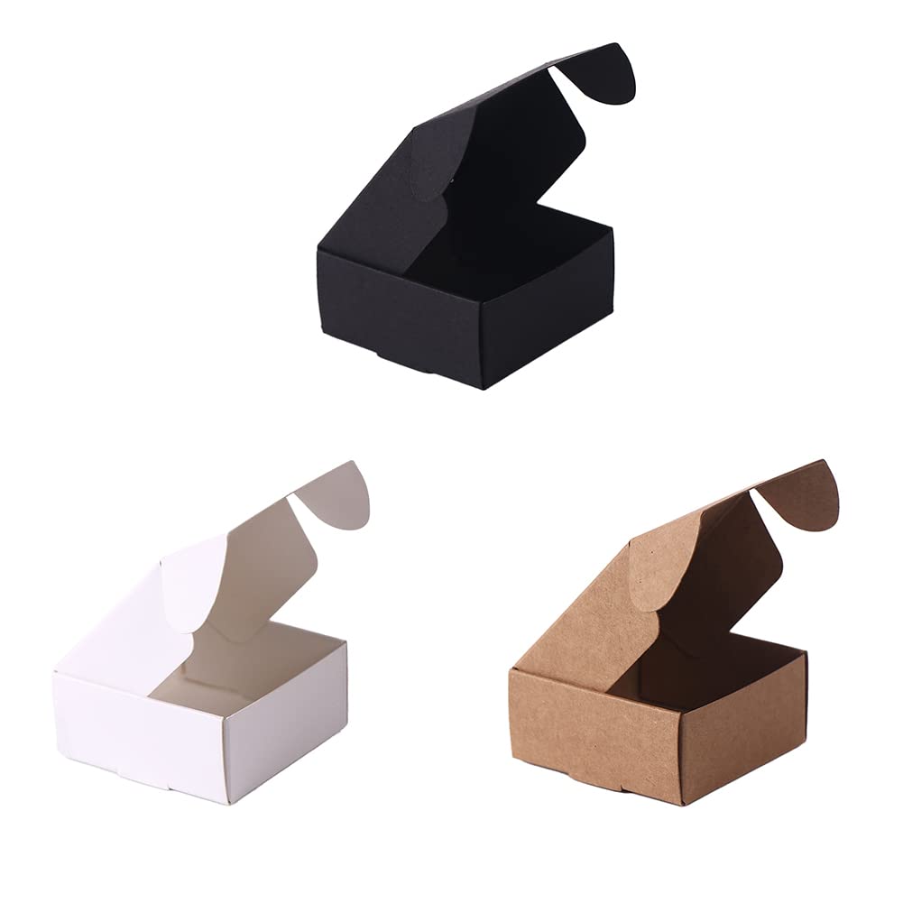 50 Pack Mini Kraft Jewelry Gift Boxes - 2.17x2.17 Inch Small White Favor Boxes for Coins, Candy & Ornaments | Perfect for Wedding Favors, Party Decorations & Small Gift Packaging