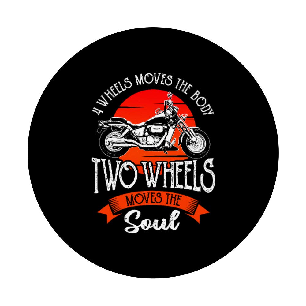 Motorcycle Gifts for Riders - 2 Wheels Move The Soul PopSockets Phone Grip & Stand for iPhone & Android - Perfect for Bikers, Motorcycle Enthusiasts & Road Trips