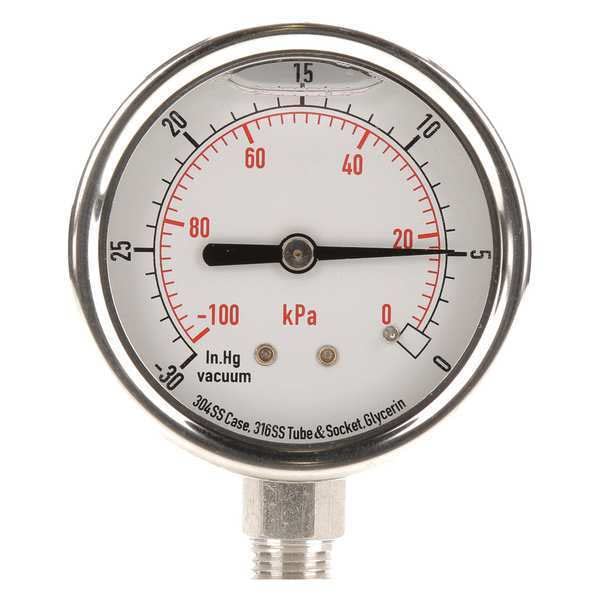 Liquid Filled Vacuum Gauge 2.5