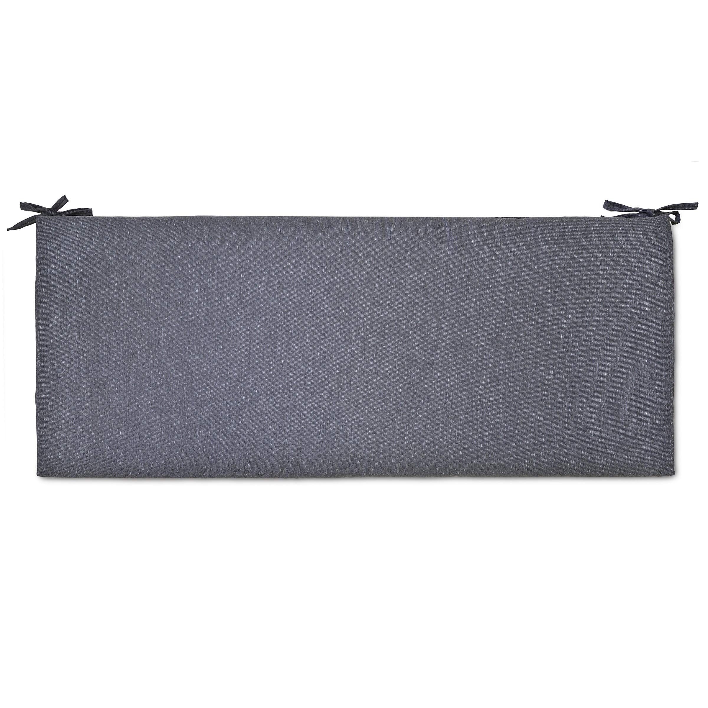 Premium Decor Therapy Bench Cushion in Charcoal - Waterproof & Comfortable Outdoor/Indoor Seat Pad for Patio, Garden, or Entryway