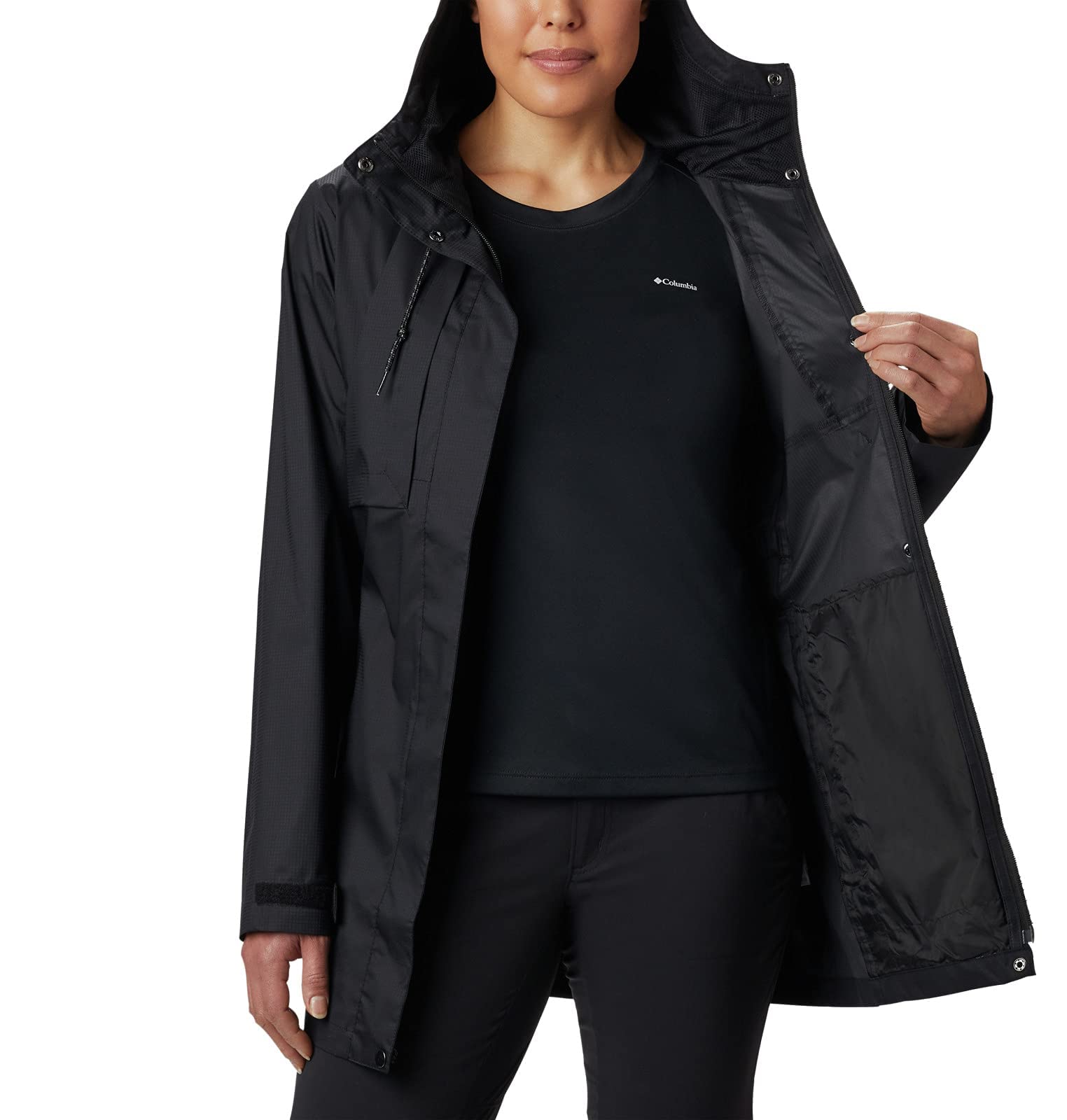 Columbia Women's Pardon My Trench Rain Jacket - Waterproof & Stain Resistant Lightweight Raincoat for Outdoor Hiking, Travel & Commuting