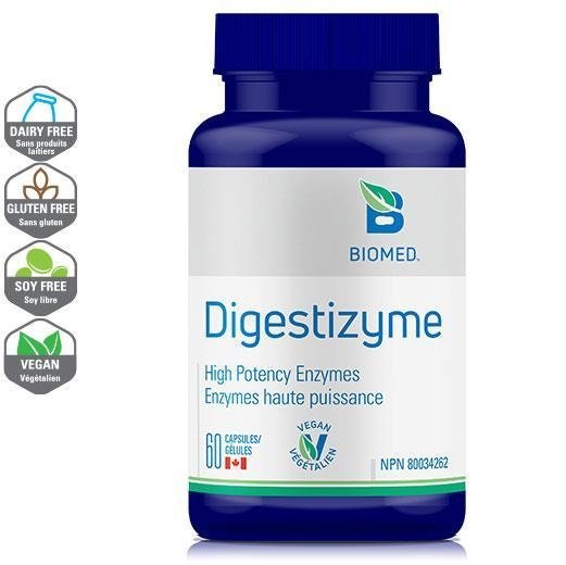 Biomed Digestizyme Digestive Enzyme Supplement - 60 Capsules for Gut Health & Digestion Support | Ideal for Bloating, Gas & Food Intolerance Relief