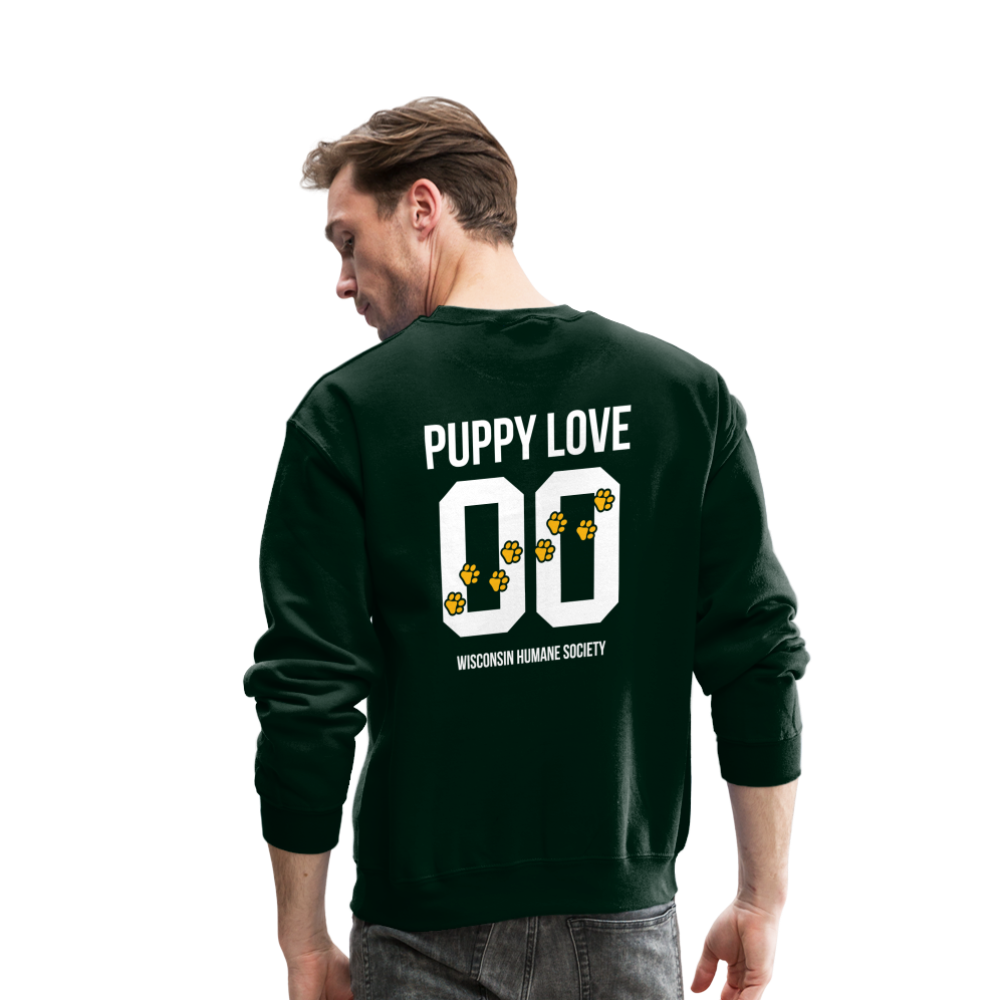 Puppy Love Crewneck Sweatshirt for Women & Men - Soft Cotton Pullover Hoodie with Cute Dog Design (Black, Navy, Charcoal) - Perfect for Casual Wear, Dog Lovers Gift & Cozy Outfits