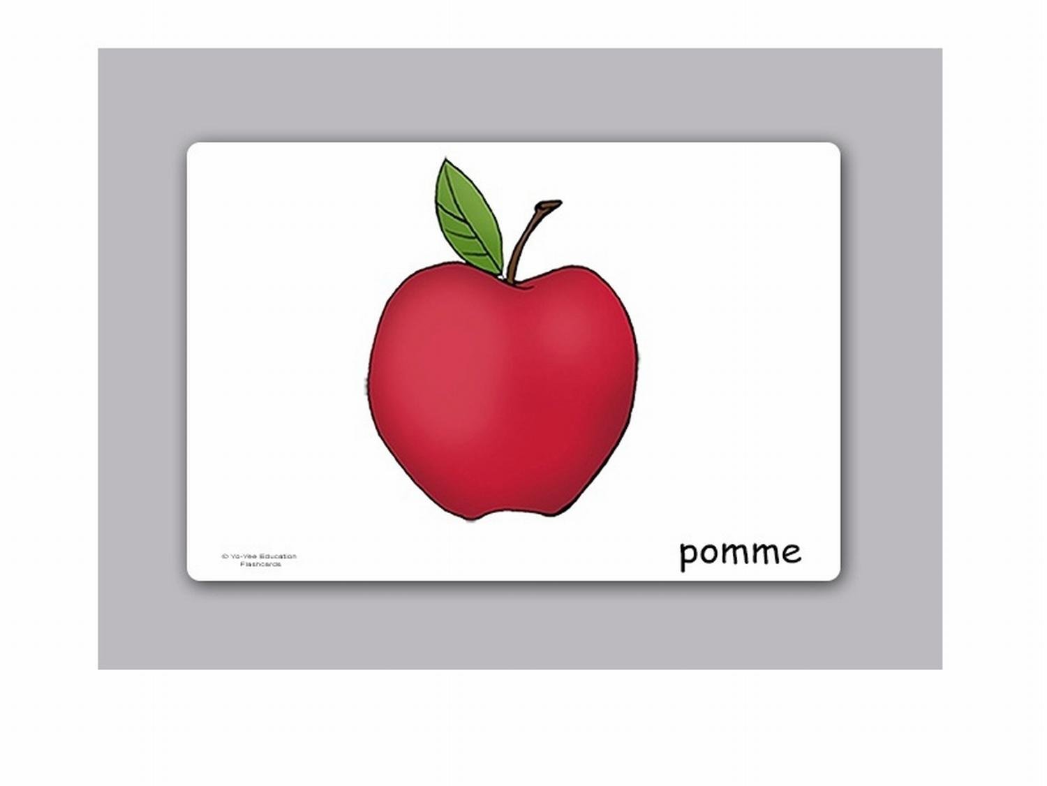 French Fruit Vocabulary Flashcards for Kids, Beginners & Adults - Learn Fruits in French - Perfect for Language Learning & Classroom Activities