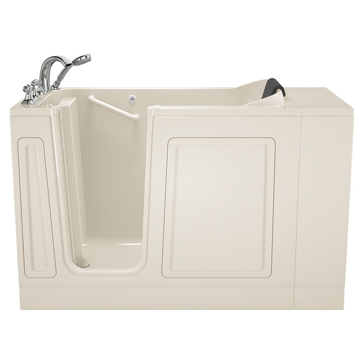 30W x 51L Acrylic Walk-In Soaking Bathtub with Left Hand Drain & Faucet - 3051 Series | Freestanding Deep Soak Tub for Adults & Seniors | Bathroom Spa Relaxation & Hydrotherapy