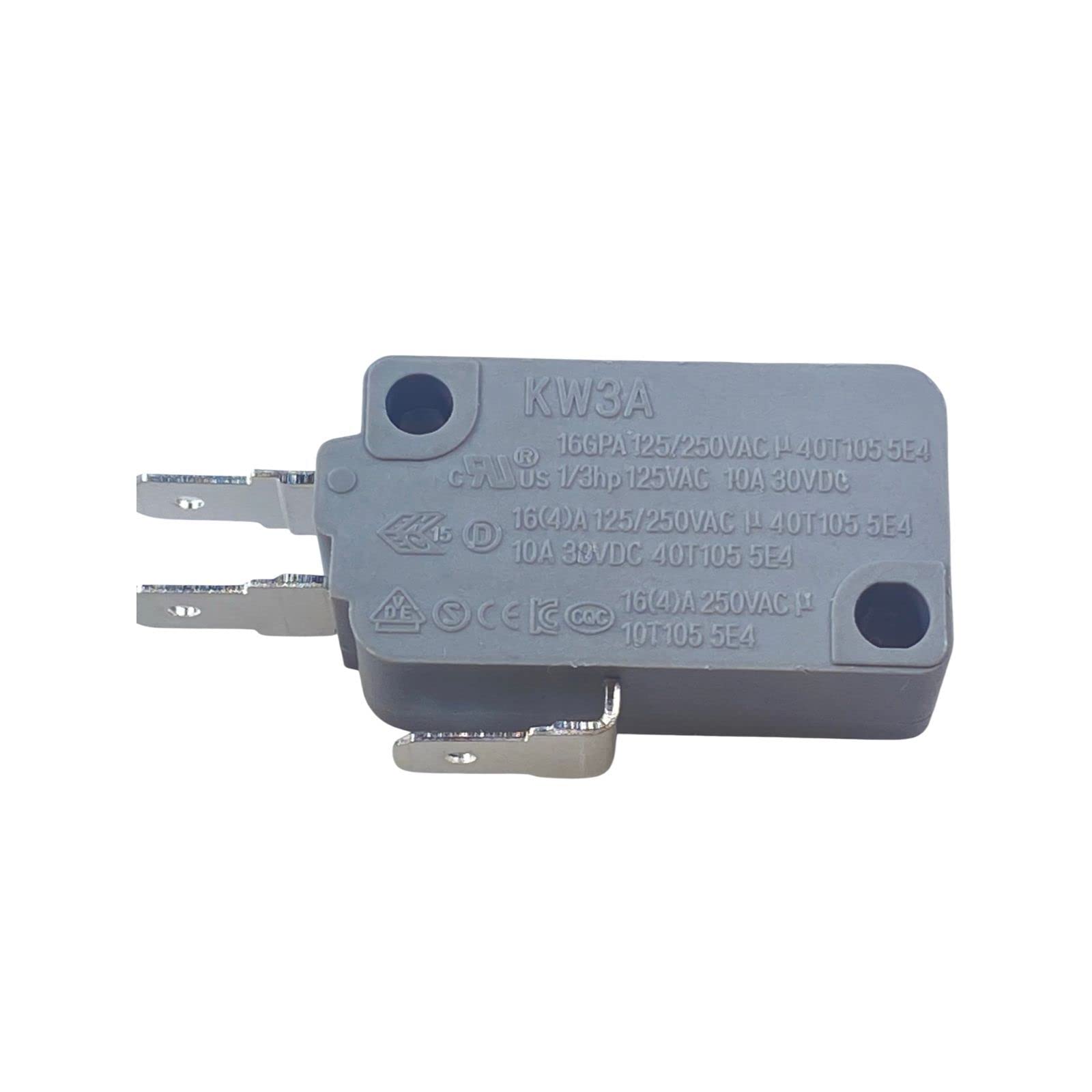 KW3A Microwave Oven Door Switch 16A 125/250V (2 Normally Open + 1 3-Prong) - Replacement Part for Microwave Repair & Maintenance - Perfect for GE, Whirlpool, Samsung Microwave Ovens