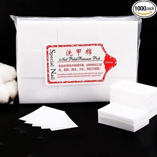 BANIRA Lint-Free Wipes for Gel Nail Polish Remover, Eyelash Extension Glue Cleaning, Nail Art & Manicure - 1000pcs | Professional Salon & Home Nail Care Accessories