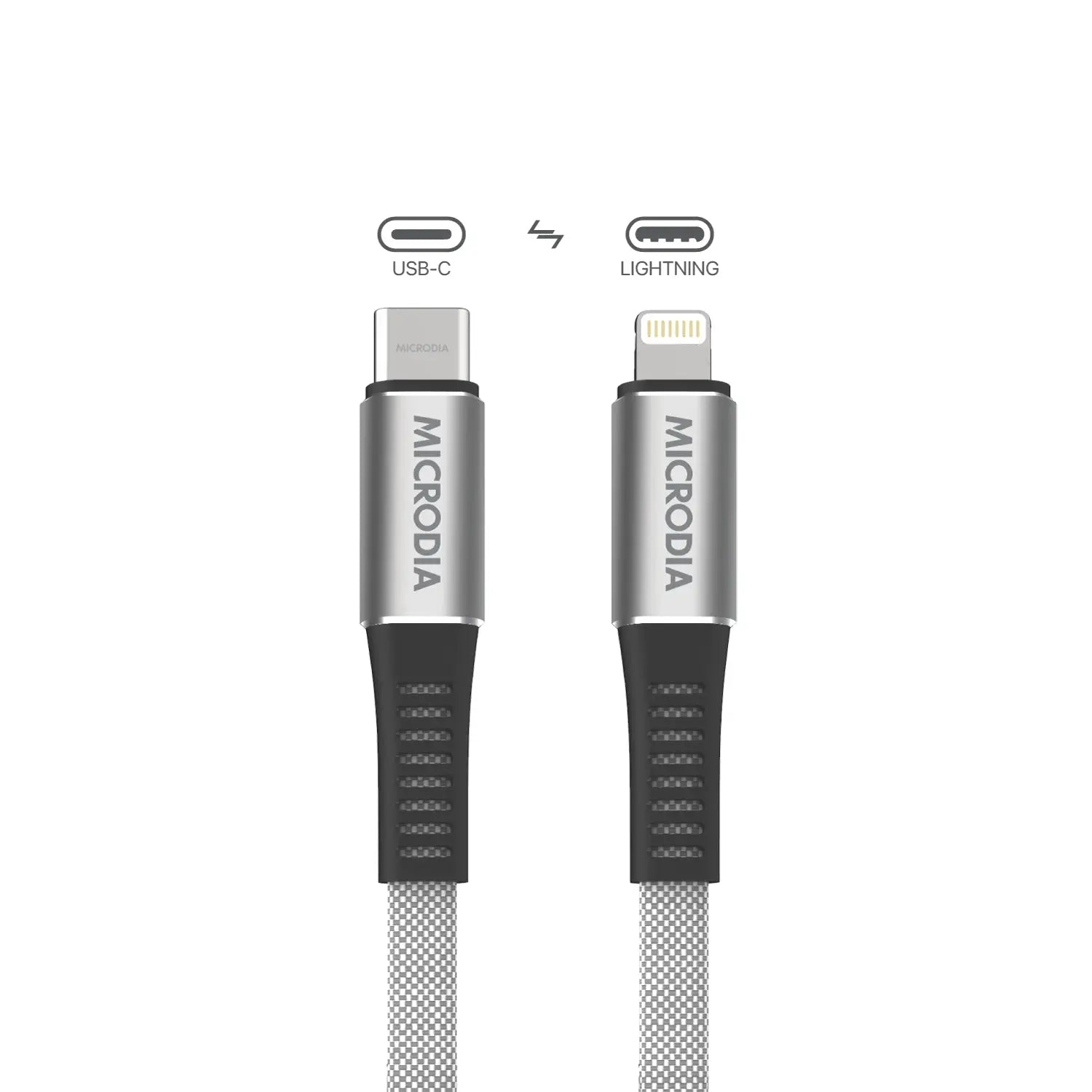 MICRODIA ExeCable™ 60W USB C to Lightning Charger Cable - Fast Charging & Data Sync for iPhone 14/13/12/11/X/8 - Durable Nylon Braided Cord for Home, Office & Travel