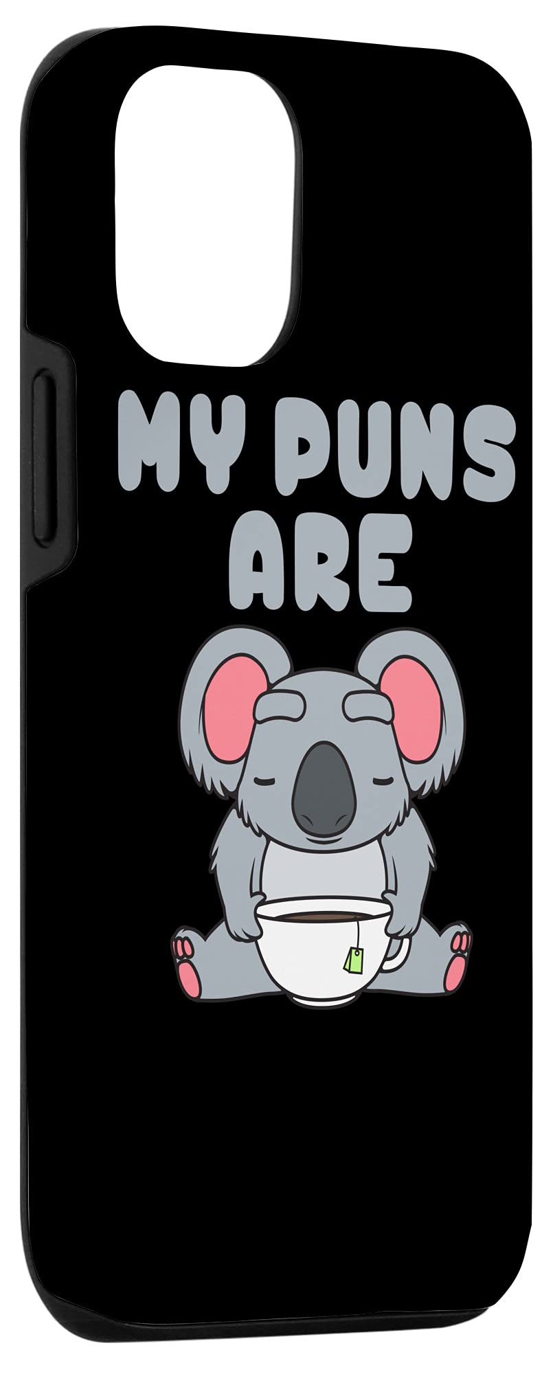 Funny Koala Tea Pun iPhone 12/12 Pro Case - Perfect Gift for Men & Women Coffee Lovers | Durable Protective Phone Cover for Daily Use, Office & Travel