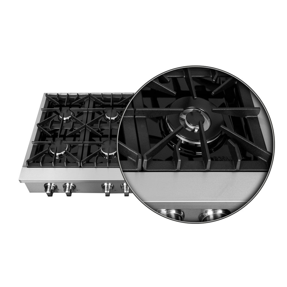 Forno Lseo 48 Inch 8 Burner Professional Gas Rangetop with Griddle - Stainless Steel Commercial Range (FCTGS5737 48) for Restaurant, Catering & Home Kitchen Use