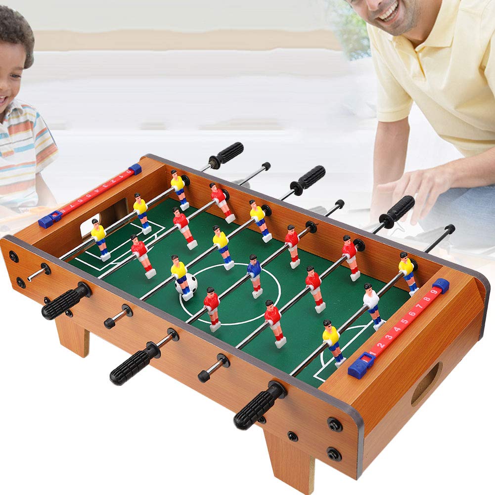 20 Inch Mini Foosball Table - Wooden Tabletop Soccer Game with 2 Footballs & Score Keepers for Kids & Adults - Perfect for Game Rooms, Family Nights & Office Entertainment