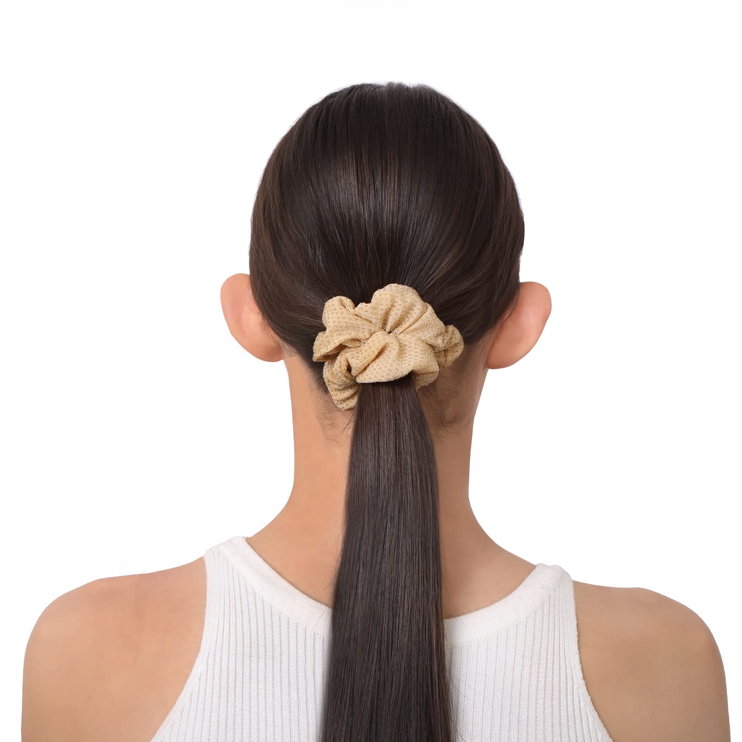 6 Pcs Satin Silk Scrunchies Hair Bands for Women - Soft Hair Ties & Stylish Hair Accessories for Workouts, Yoga, and Everyday Use
