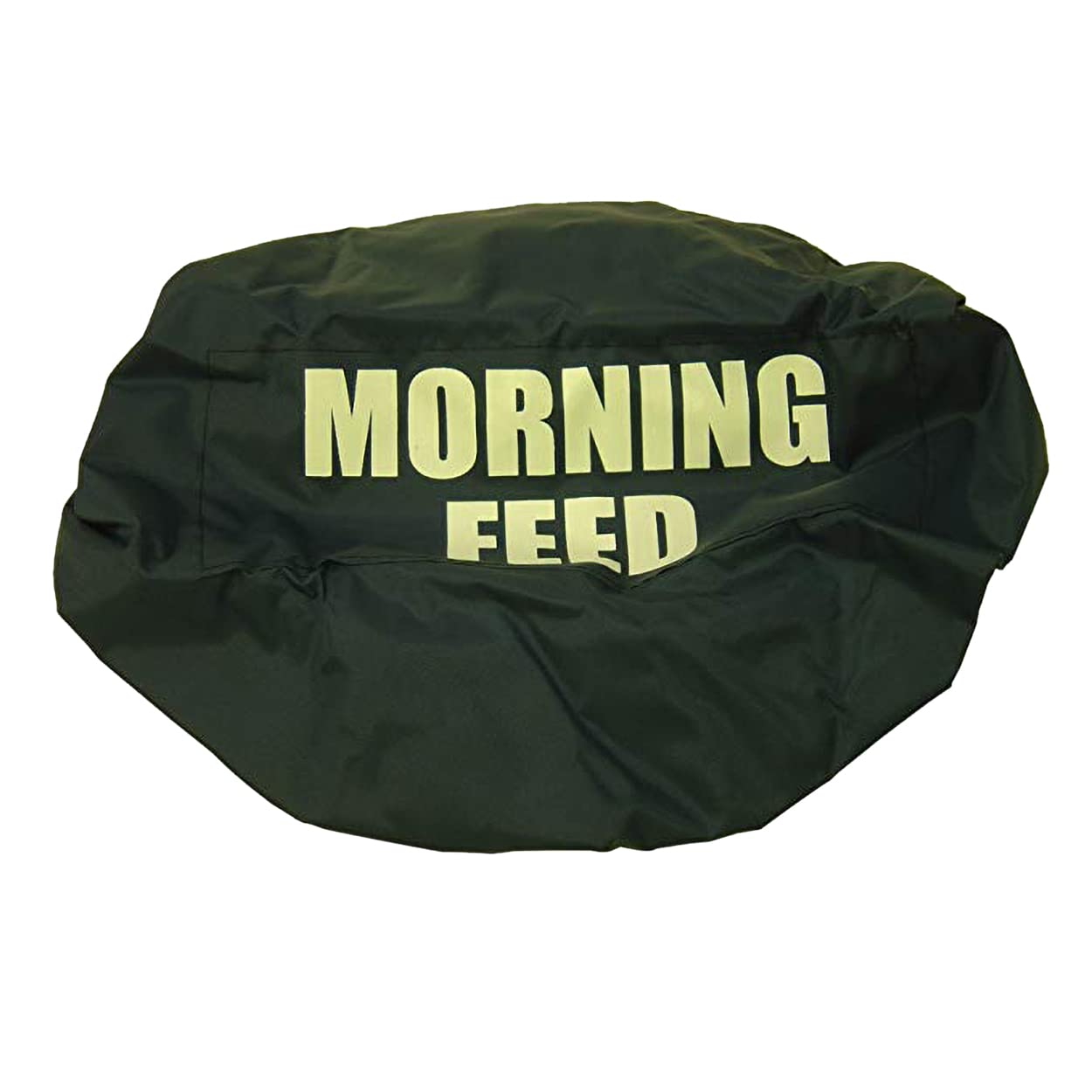 Red Morning Feed Bucket Cover - Durable Waterproof Feed Bin Lid for Horses, Livestock & Farm Animals - Perfect for Barn, Stable & Pasture Use