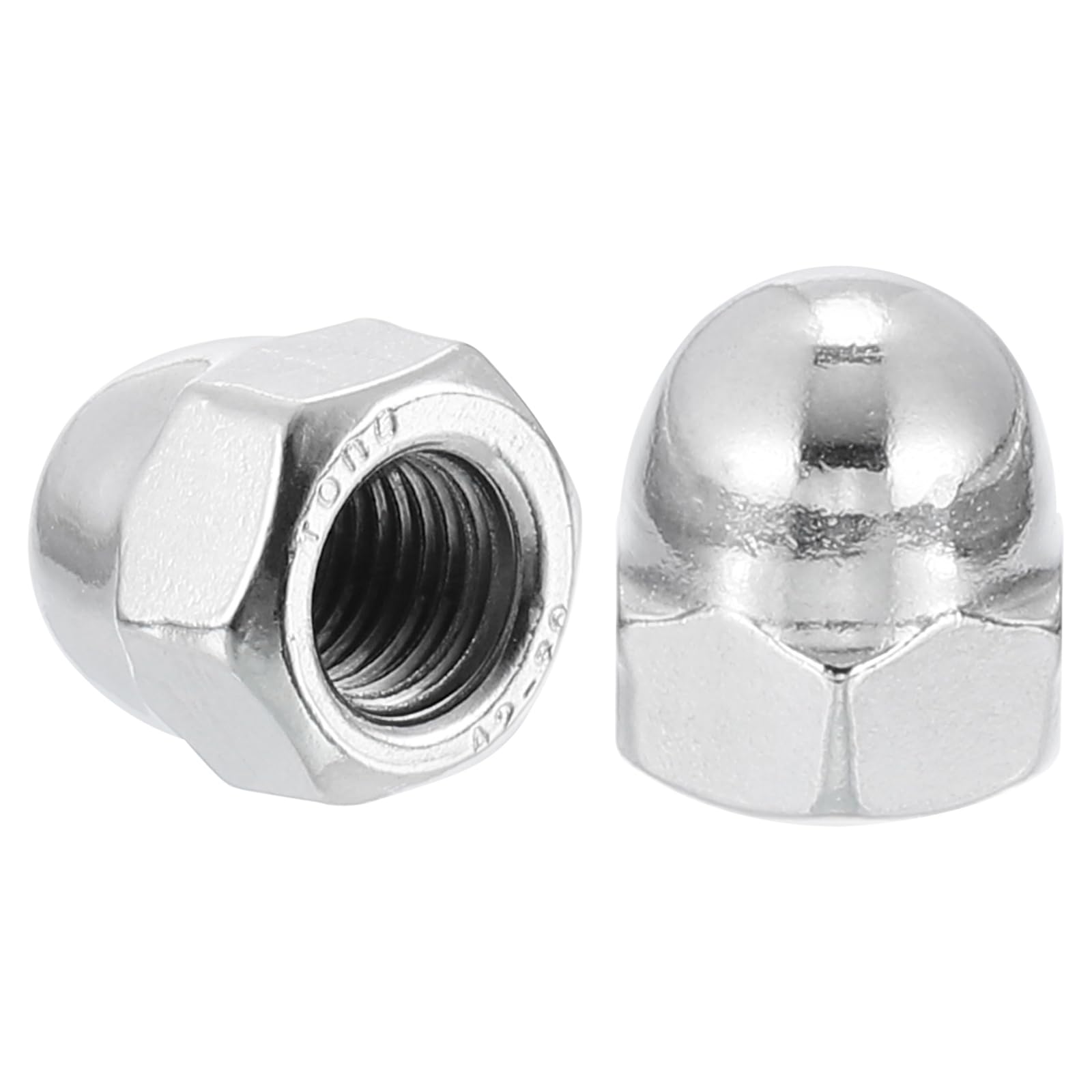 uxcell M8x1.0 Acorn Cap Nuts, 20Pcs 304 Stainless Steel Dome Cap Head Hex Nuts for Bolt Cover - Rustproof Hardware Fasteners for Furniture, Automotive & DIY Projects (Silvery)
