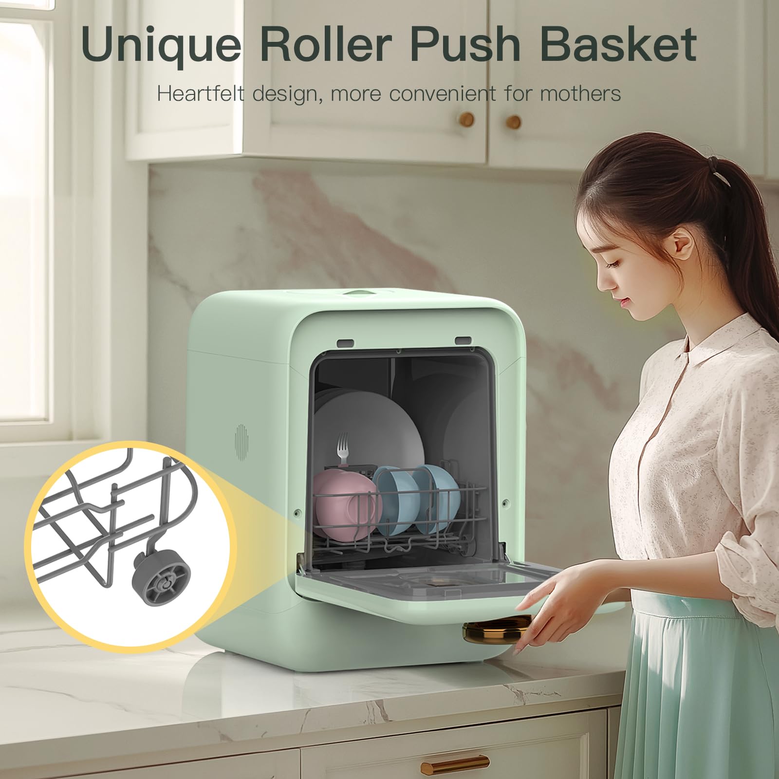 Baby Bottle Washer and Dryer Machine - 3.2L Built-in Water Tank for Easy Cleaning, All-in-One Sterilizer for Bottles, Pump Parts & Baby Accessories - Save Time & Effort | Perfect for Nursery, Travel & Daily Baby Care Routine
