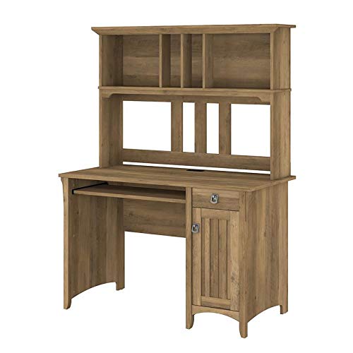 Scranton & Co Reclaimed Pine Small Computer Desk with Hutch - Compact Home Office Desk for Small Spaces, Study & Workstation Setup