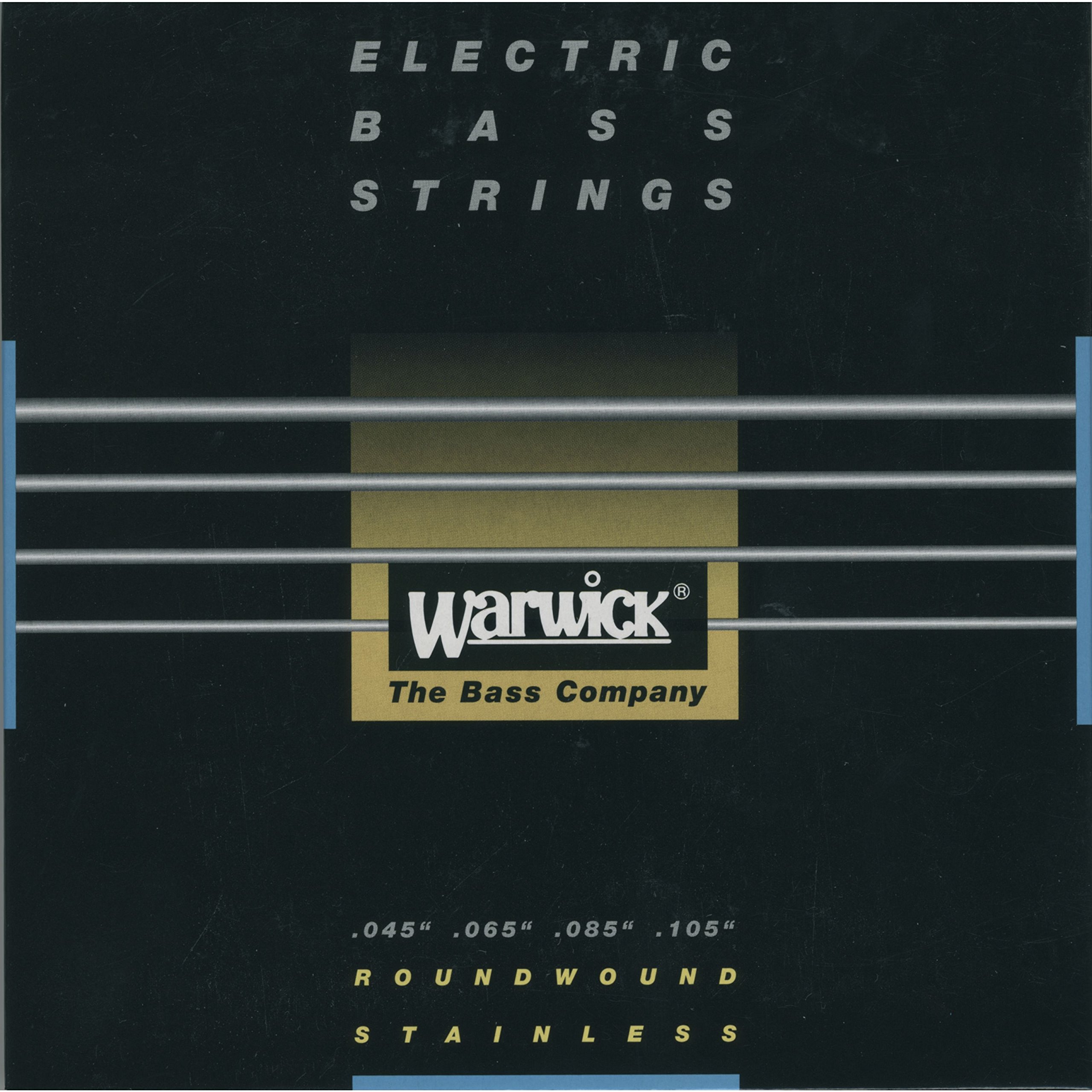 Warwick Black Label Stainless Steel Medium Gauge 4-String Bass Guitar Strings - Perfect for Rock, Jazz & Studio Recording