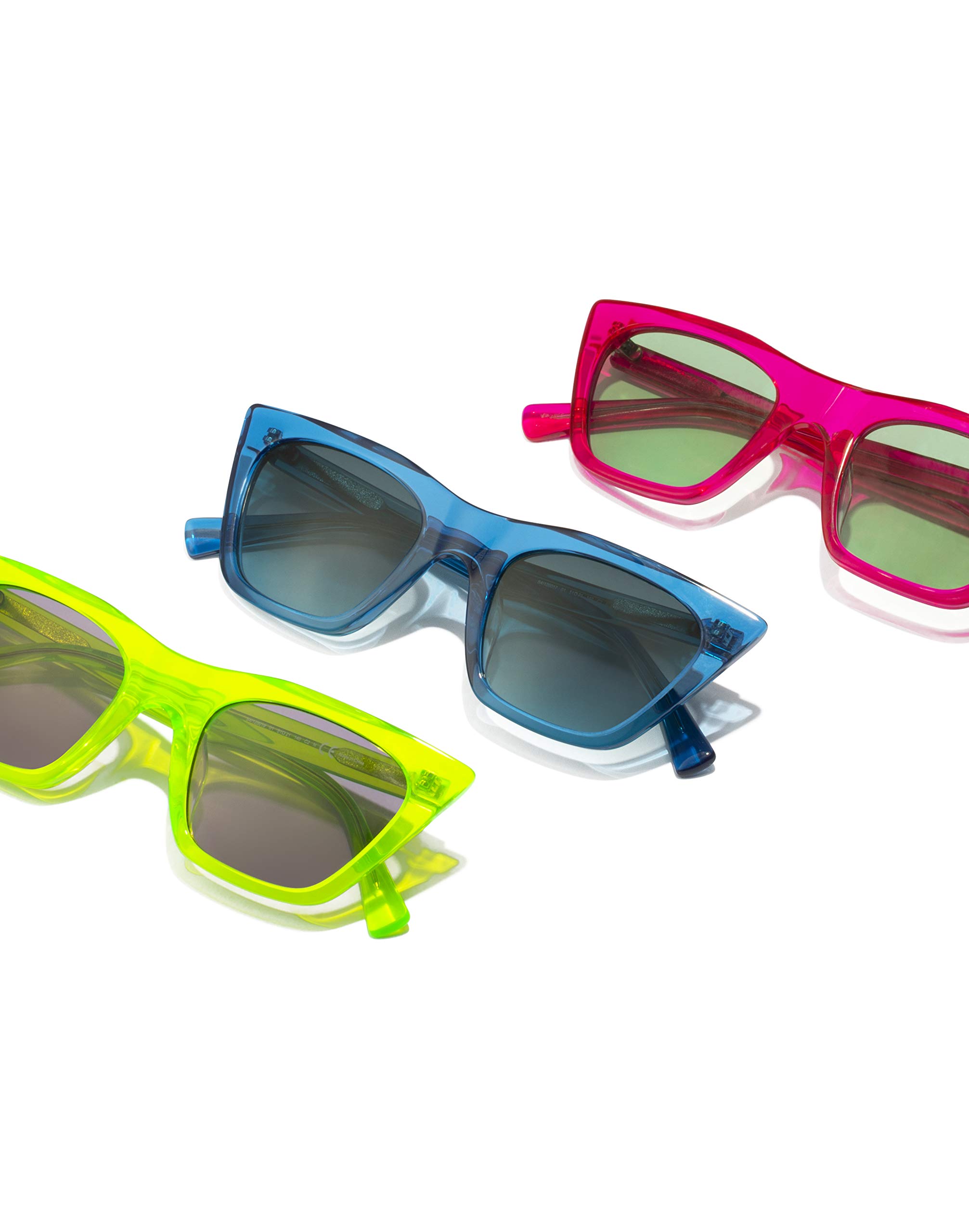 HAWKERS Women's Hypnose Sunglasses - Fuchsia & Green Lens - Stylish UV Protection for Outdoor Activities, Beach, and Driving