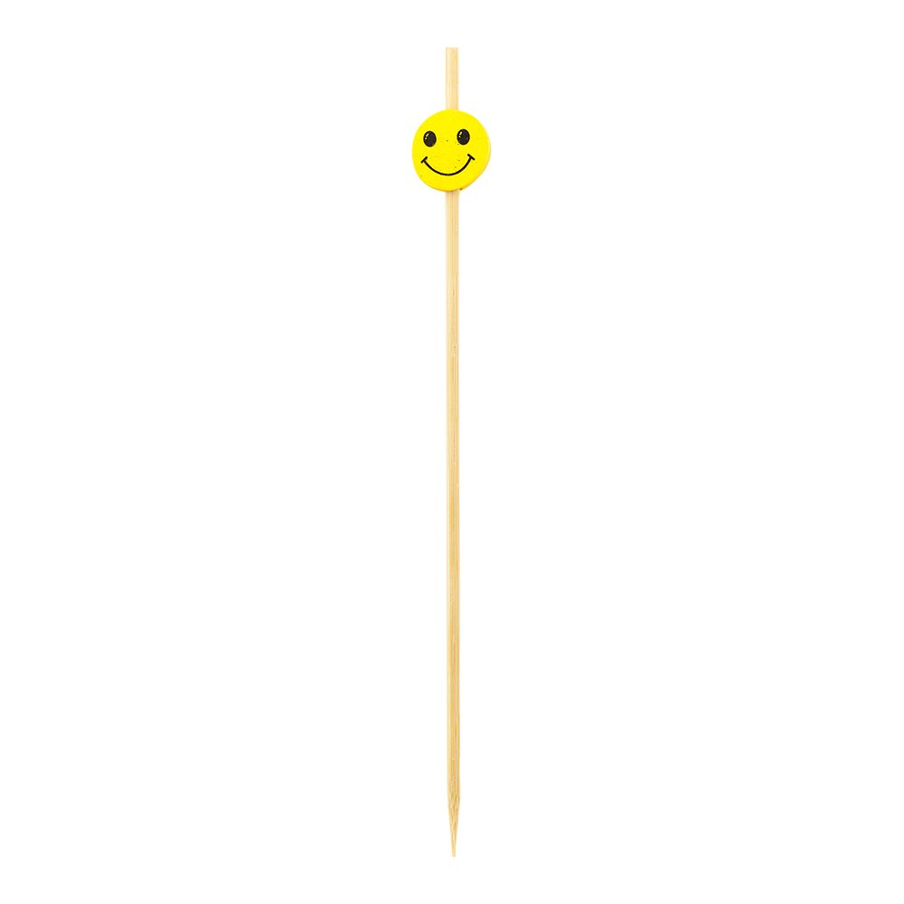 1000-Pack 6 Inch Bamboo Skewers for BBQ, Appetizers & Party Food - Eco-Friendly Disposable Bamboo Picks with Burger Cartoon Design - Perfect for Grilling, Picnics, Catering & Home Entertaining