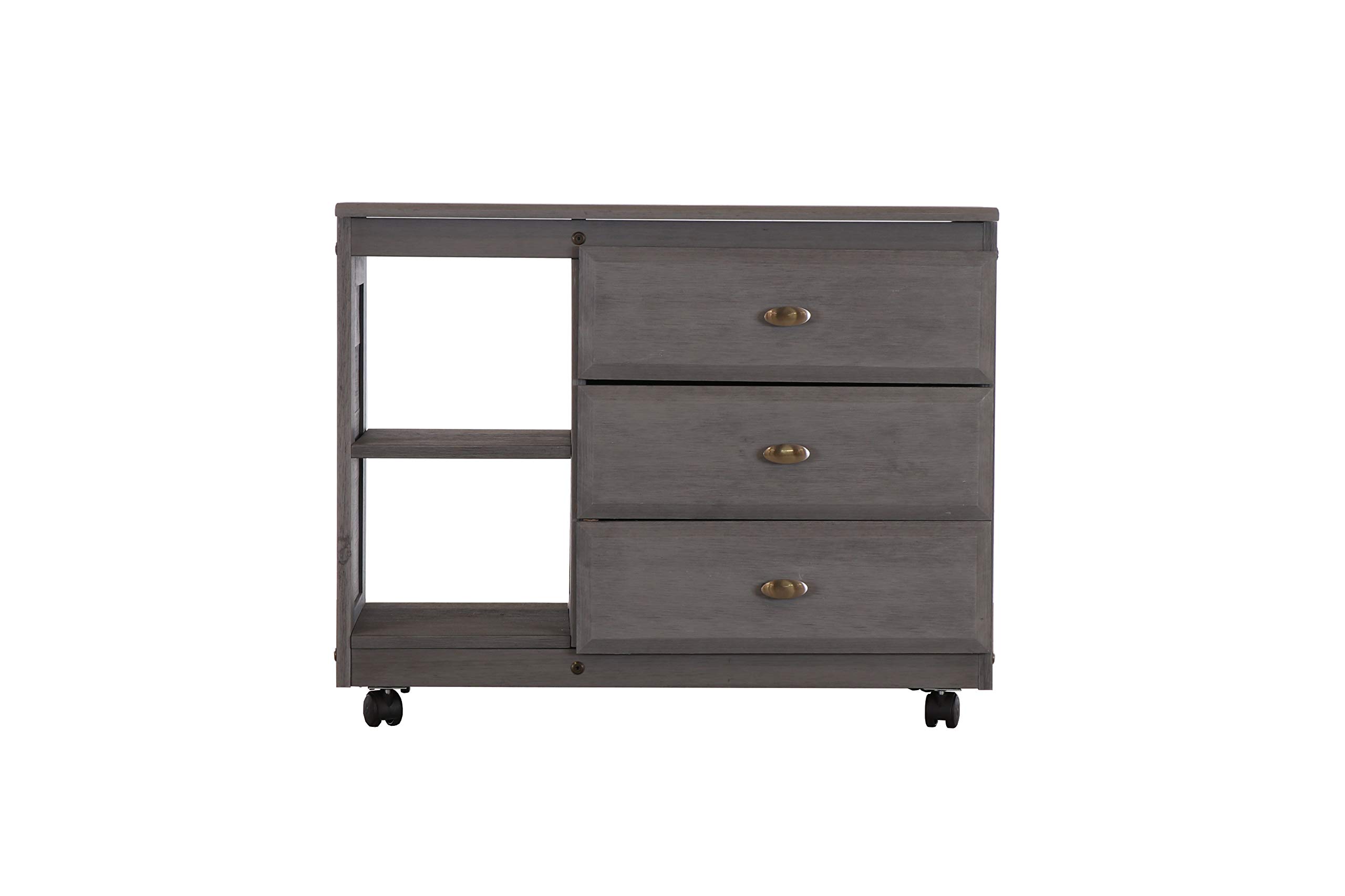 OS Home and Office 83204-2A Dresser, Charcoal Gray - 5-Drawer Storage Cabinet for Bedroom, Living Room & Office Organization