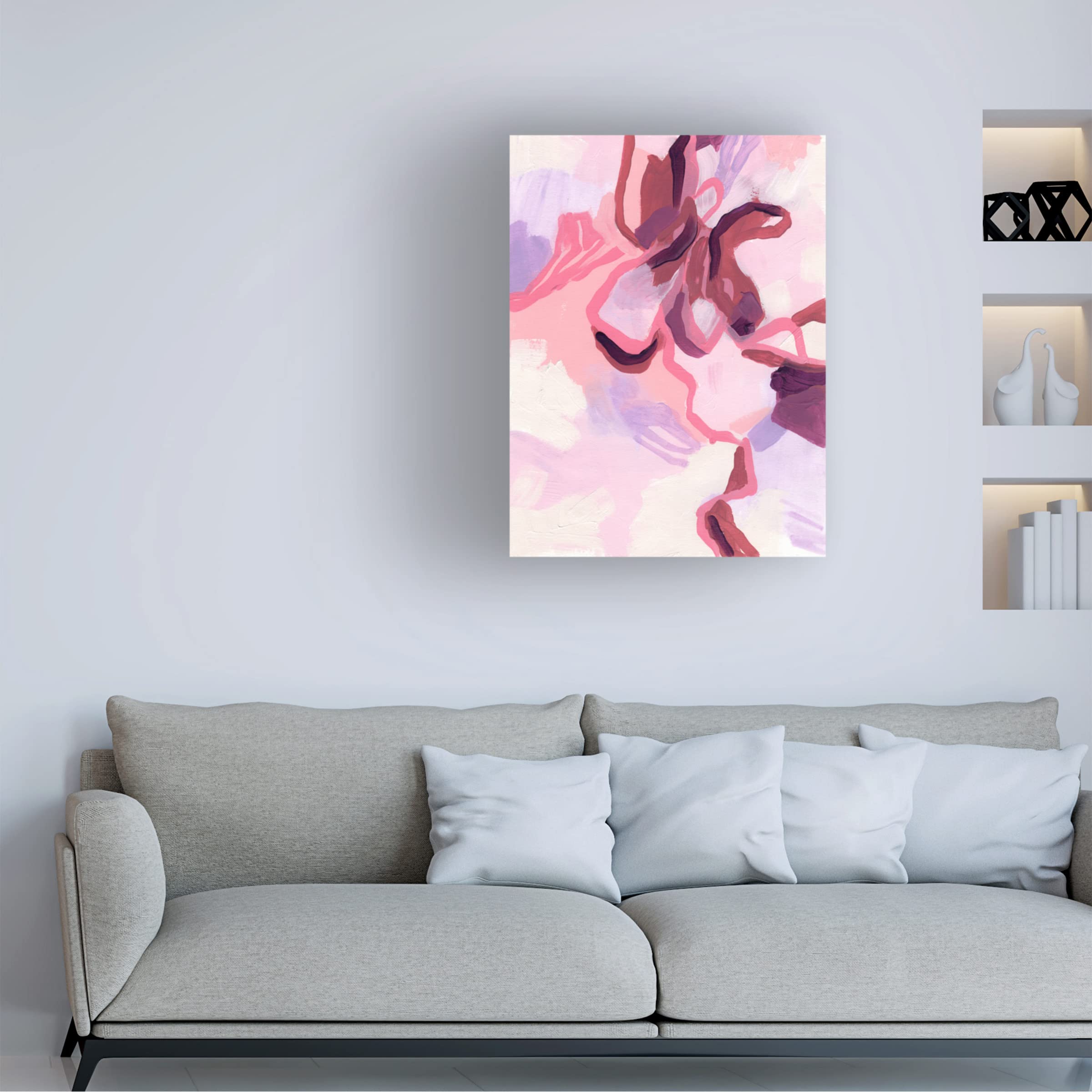 June Erica Vess 'Gardenia Abstract II' Canvas Wall Art Print - Modern Floral Home Decor for Living Room, Bedroom & Office