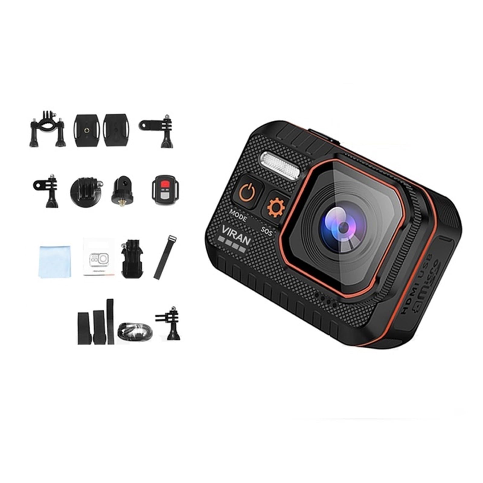 MZZYG 4K Action Camera with Remote Control, 2.0
