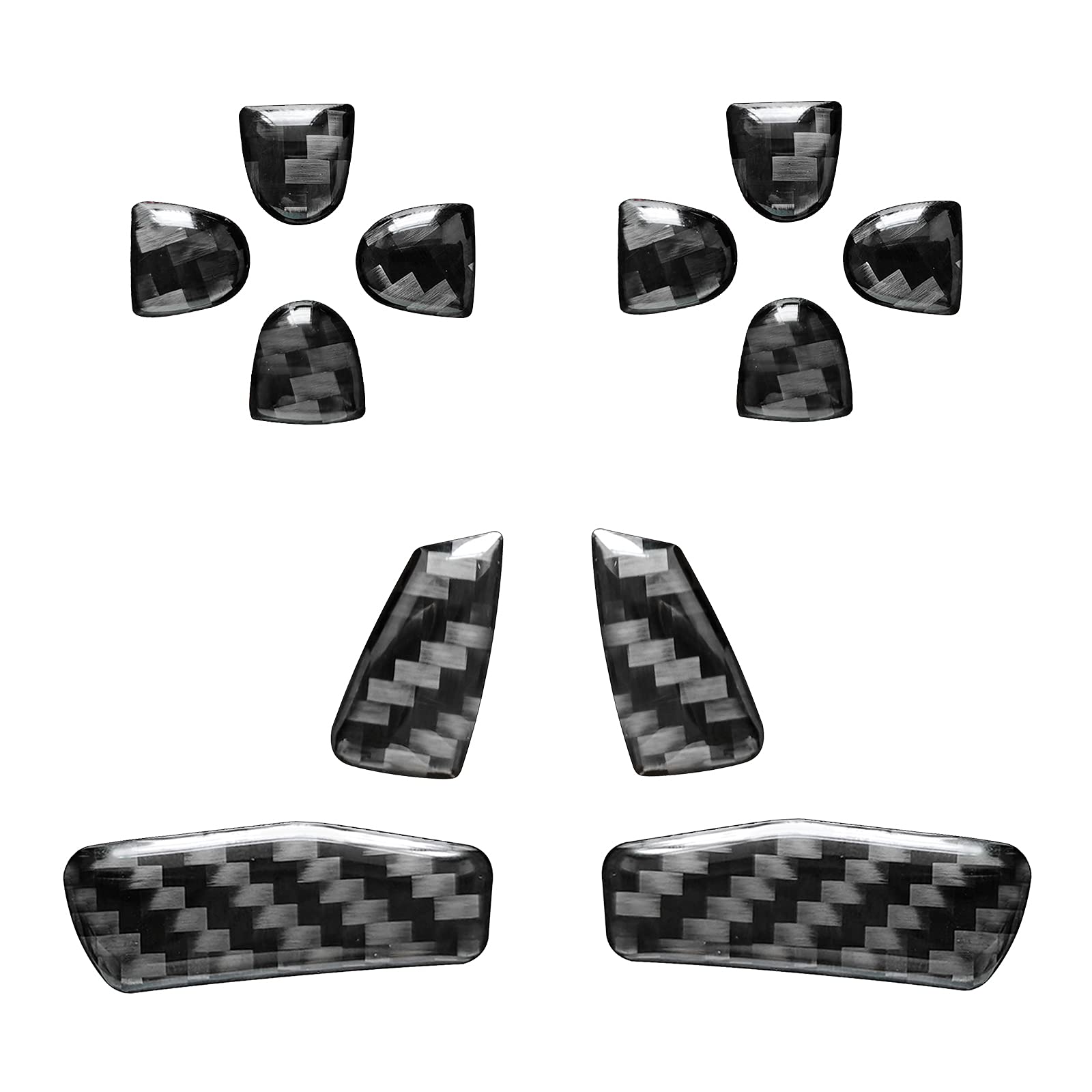 Premium Carbon Fiber Car Seat Adjustment Panel Stickers - 12PCS Interior Decoration Kit for Jeep Grand Cherokee (2014-2021 Models) - Durable Black Trim Accessories for Enhanced Car Interior Styling & Protection