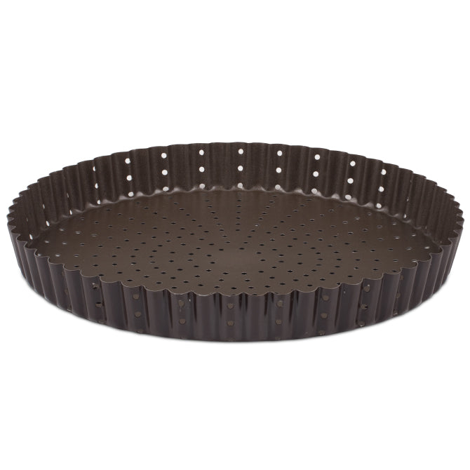 Non-Stick Perforated Tart Mold with Fluted Edges - Perfect for Baking French Pastries, Quiches, and Mini Pies at Home