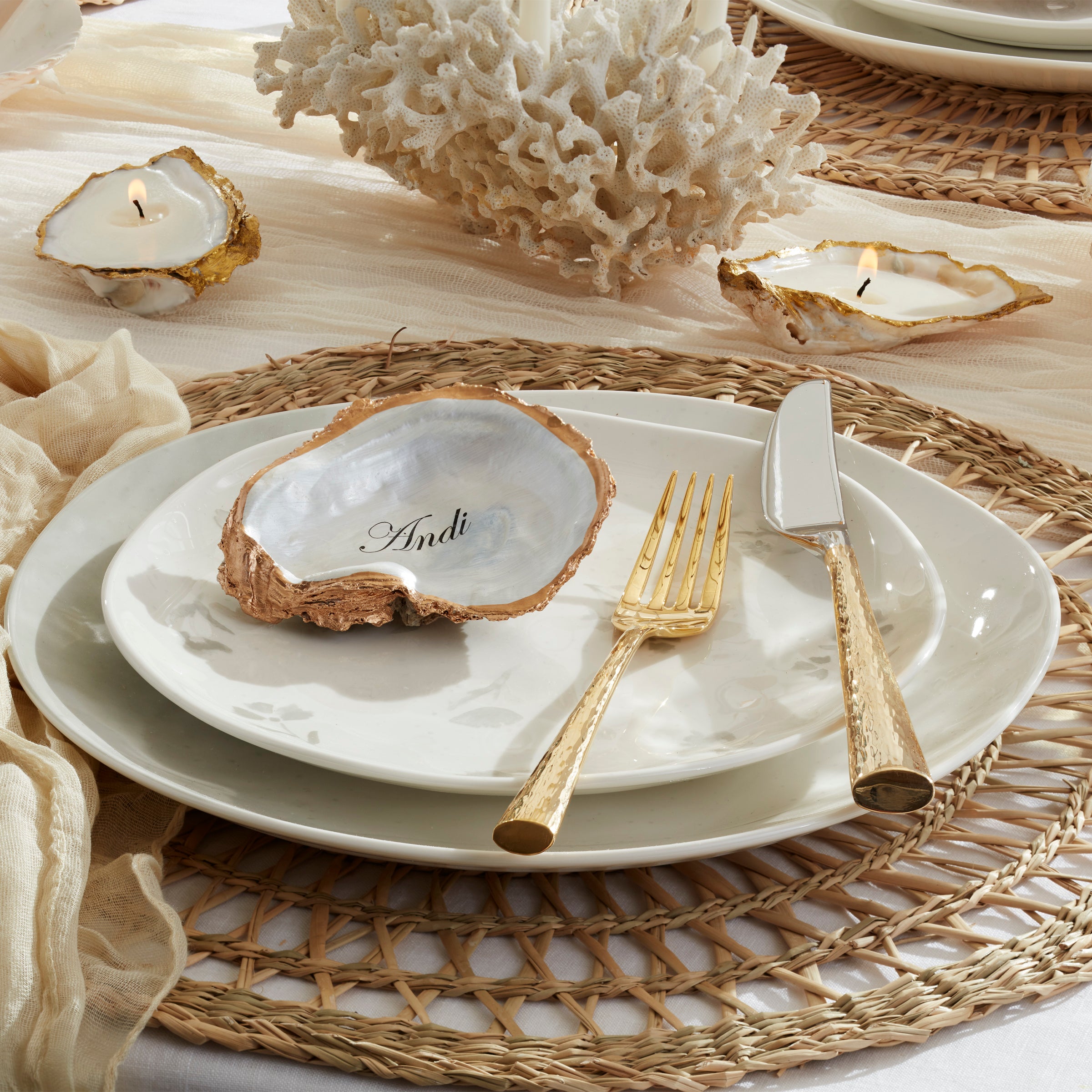 Premium Oyster Bay 12-Piece Dinnerware Set - Porcelain Plates, Bowls & Mugs for Elegant Dining | Perfect for Family Dinners, Entertaining Guests & Restaurant-Style Meals