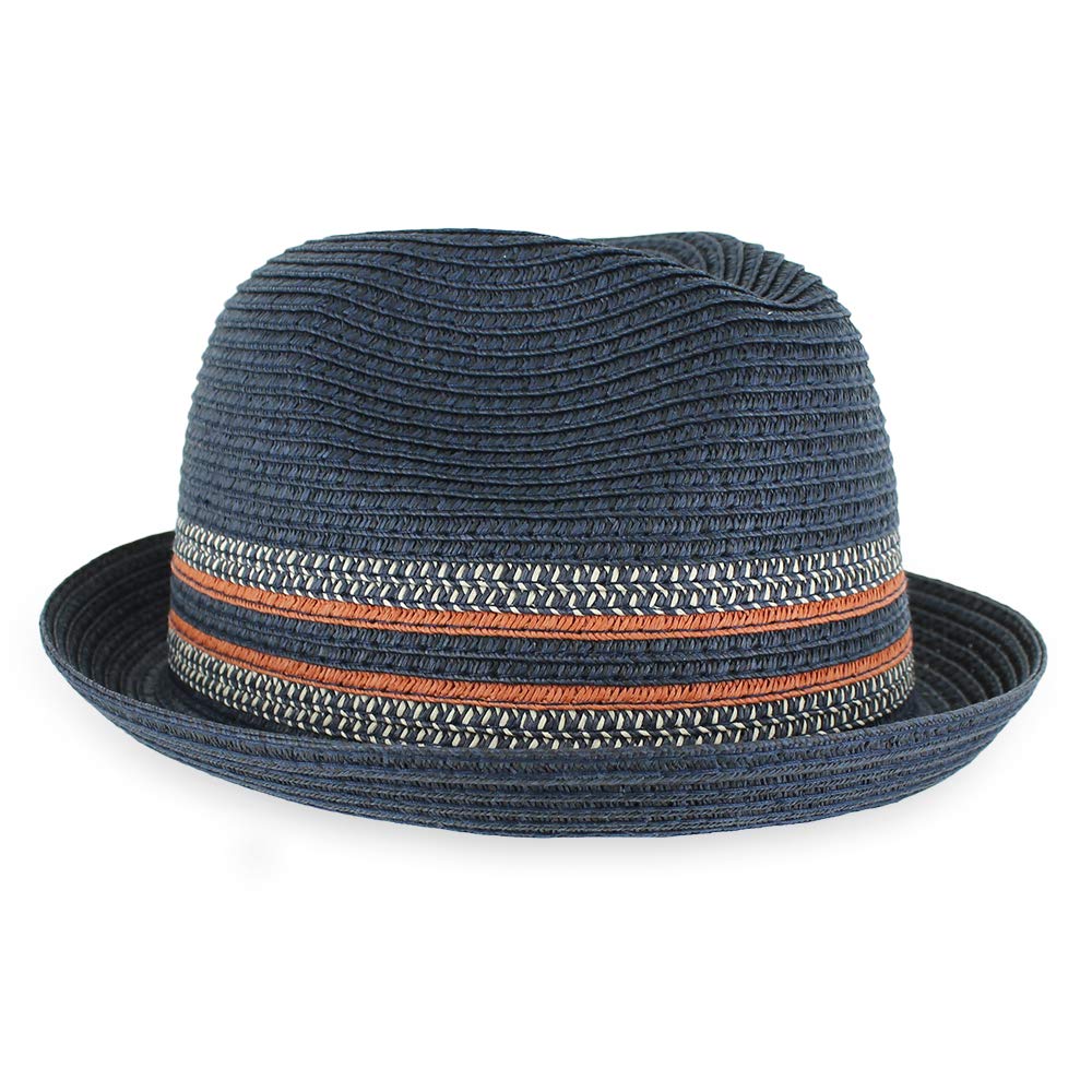 Straw Hat for Men & Women - Summer Dax in Black/Navy - XXL for Outdoor & Beach