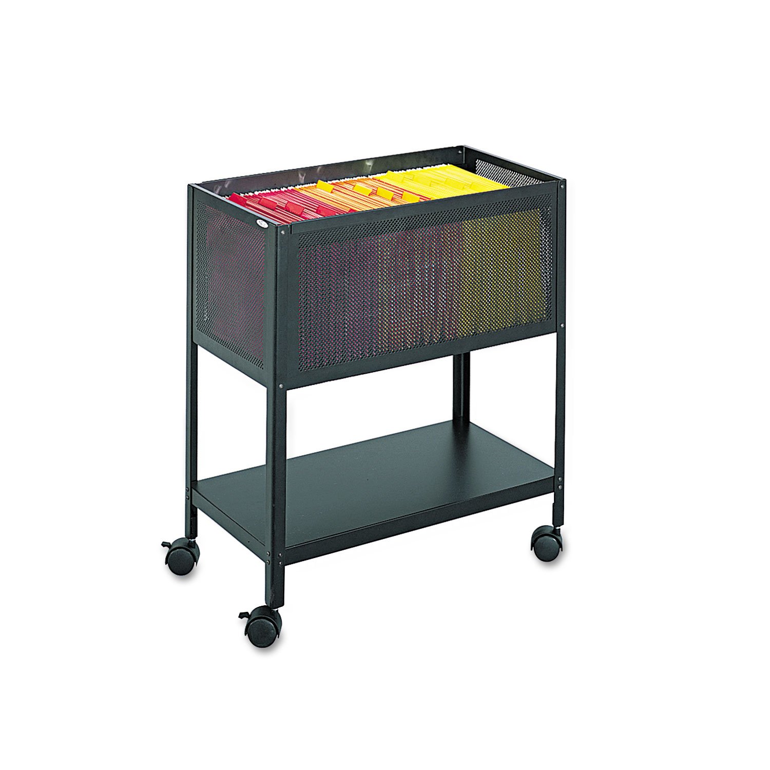 Safco 5350BL Black Steel Mesh Open Top Tub File - 13.5