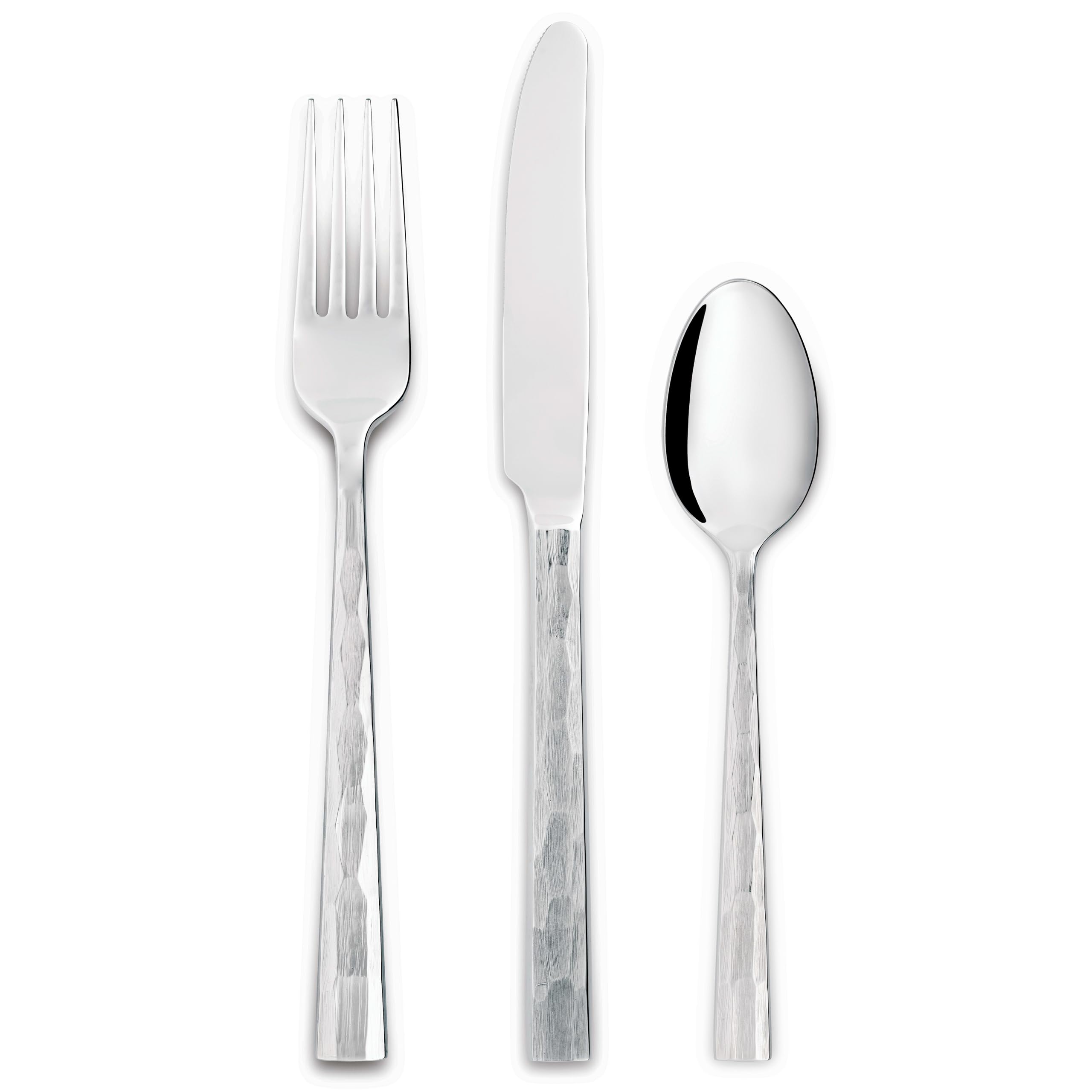 Premium 18/10 Stainless Steel Dinner Knives - Set of 12 Elegant Silver Forest Pattern Cutlery for Fine Dining, Wedding Gifts & Formal Dinner Parties
